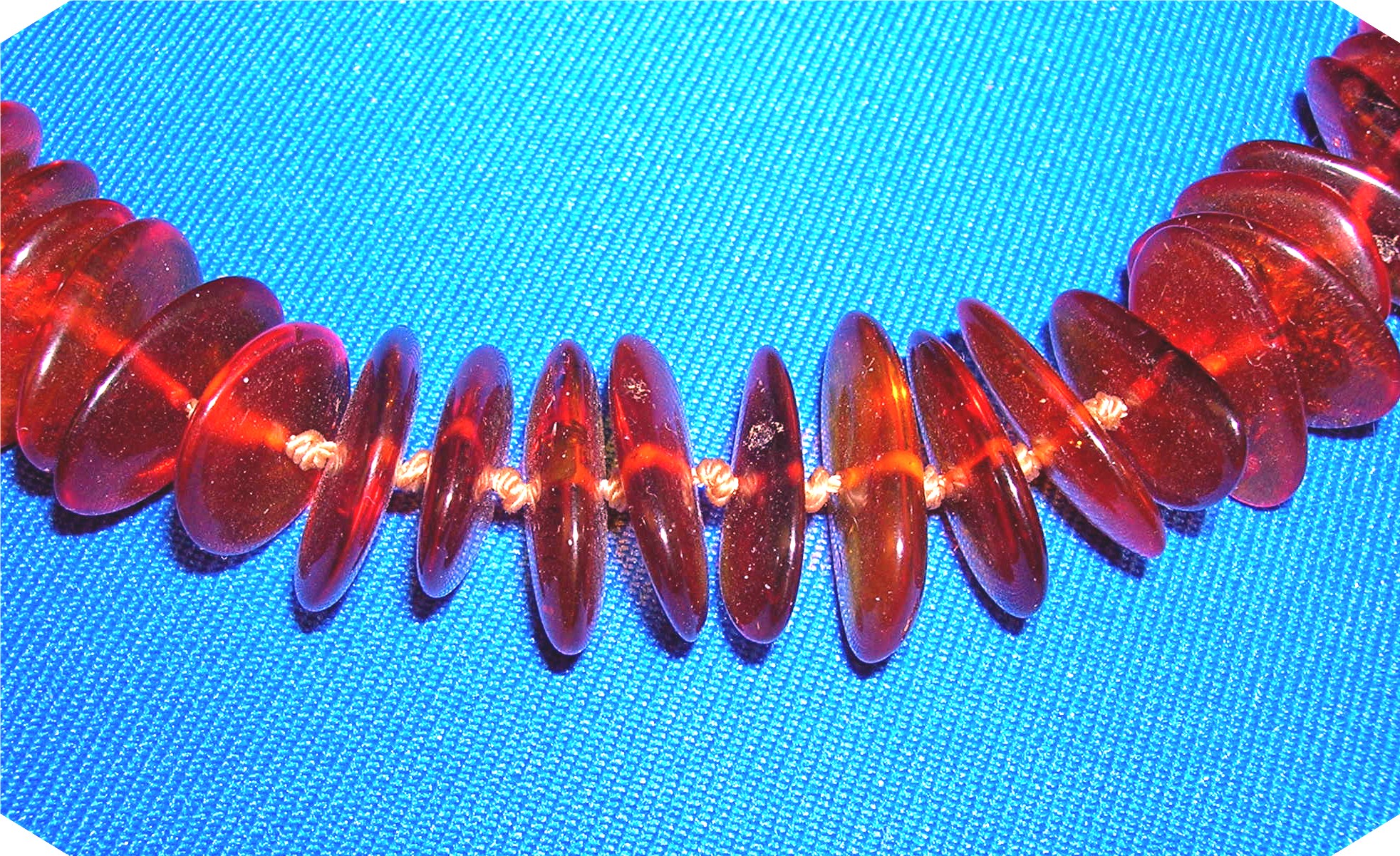 Baltic Amber Hand Knotted Necklace 28 Inches