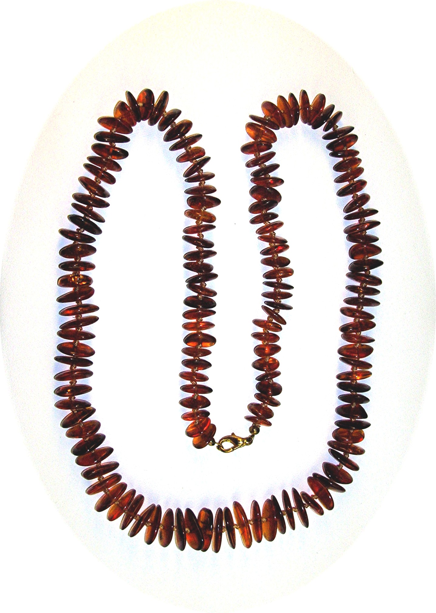 Baltic Amber Hand Knotted Necklace 28 Inches