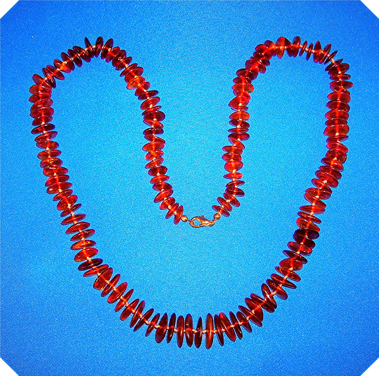 Baltic Amber Hand Knotted Necklace 28 Inches