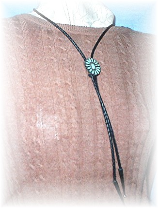 Superb Sterling Silver & Turquoise Bolo Tie