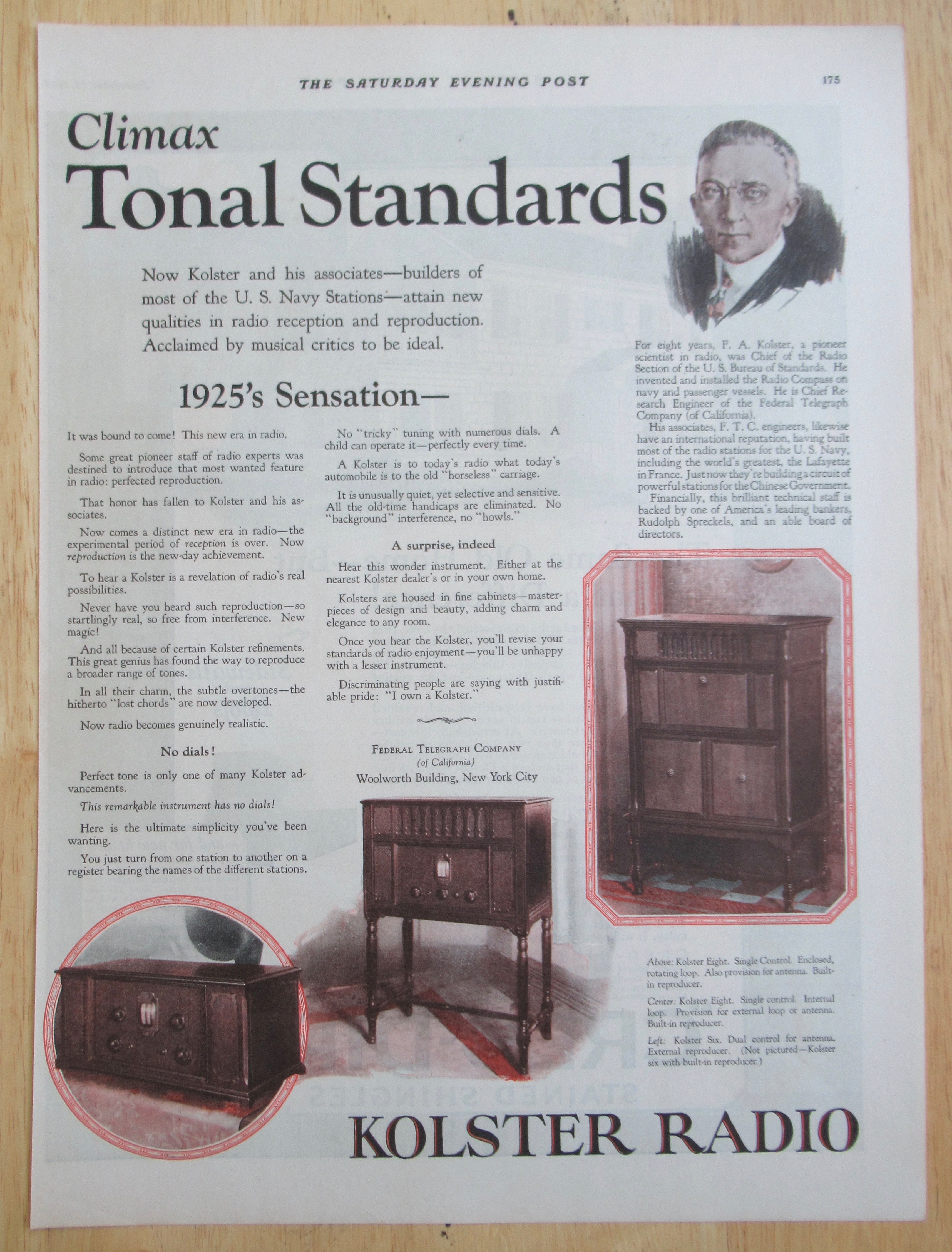 1925 Kolster Radio with the Kolster Eight & Kolster Six