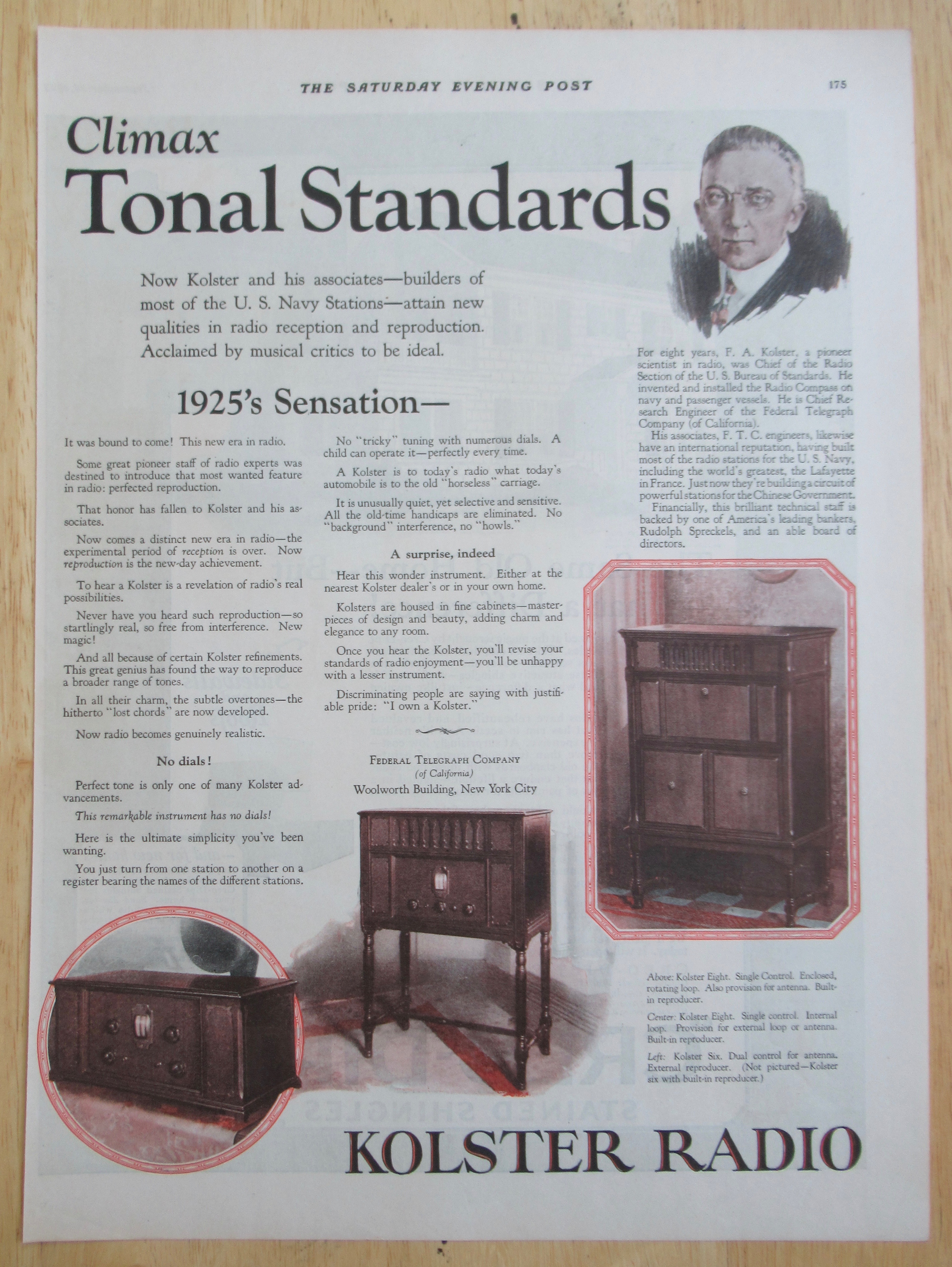 1925 Kolster Radio with the Kolster Eight & Kolster Six