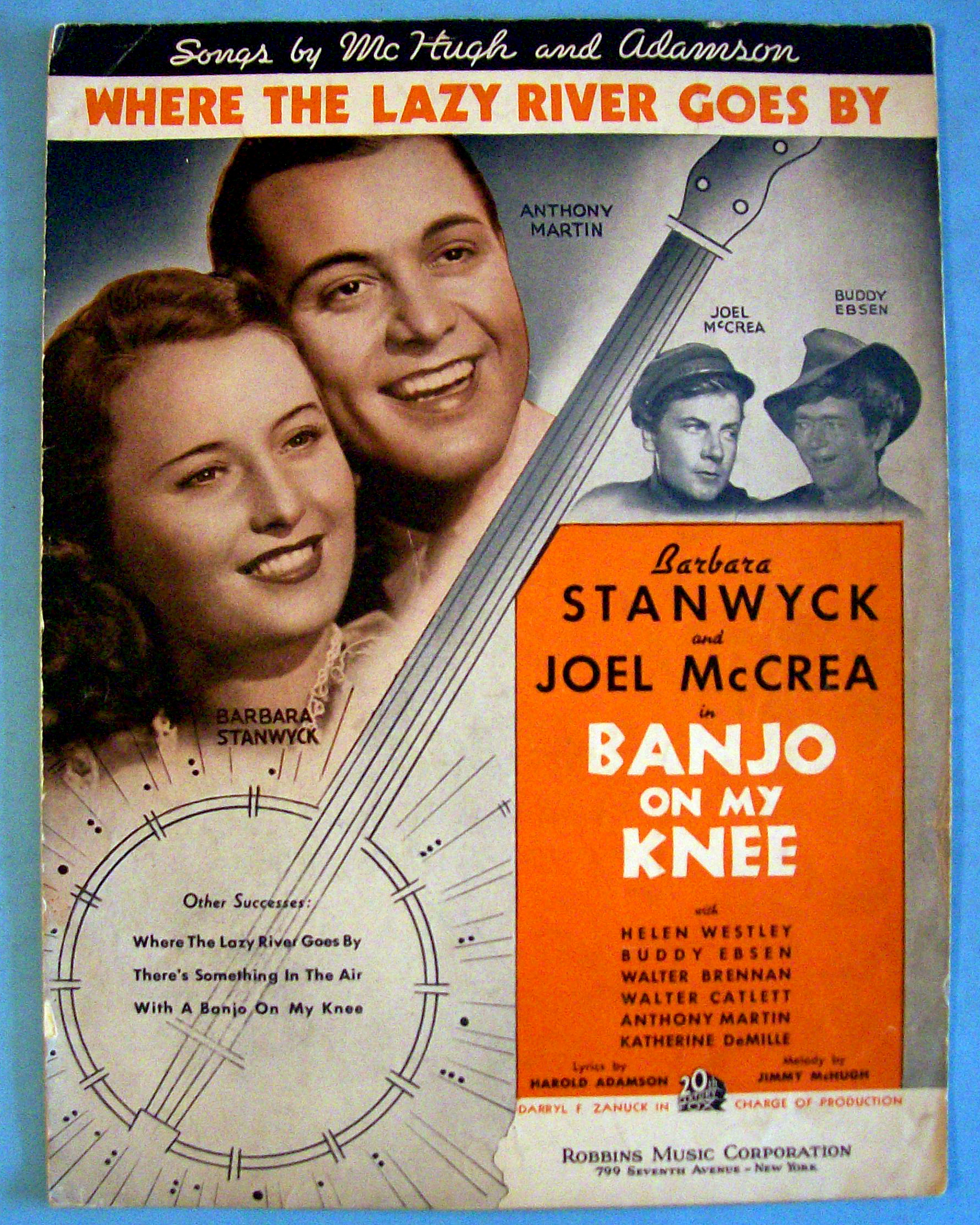 Sheet Music For 1936 Where The Lazy River Goes By