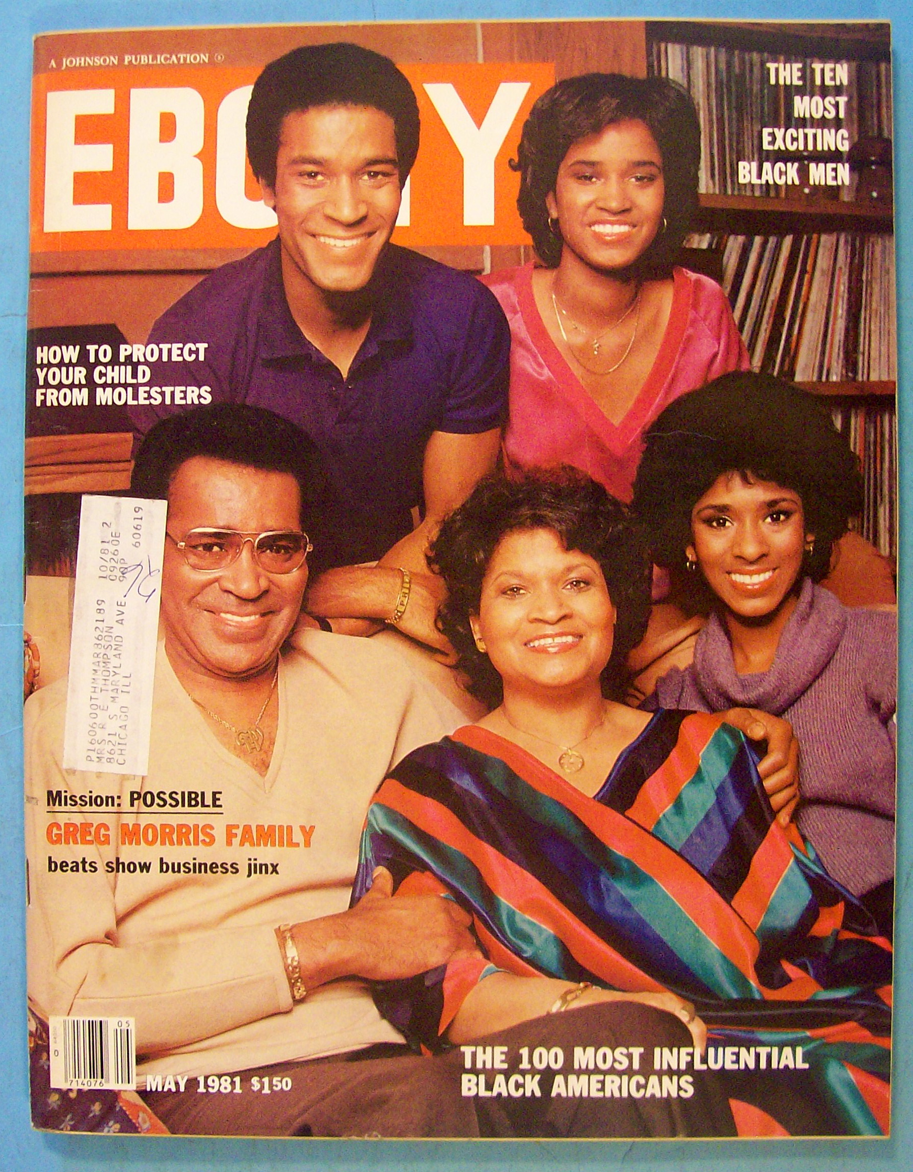 Ebony Magazine-May 1981-Greg Morris Family