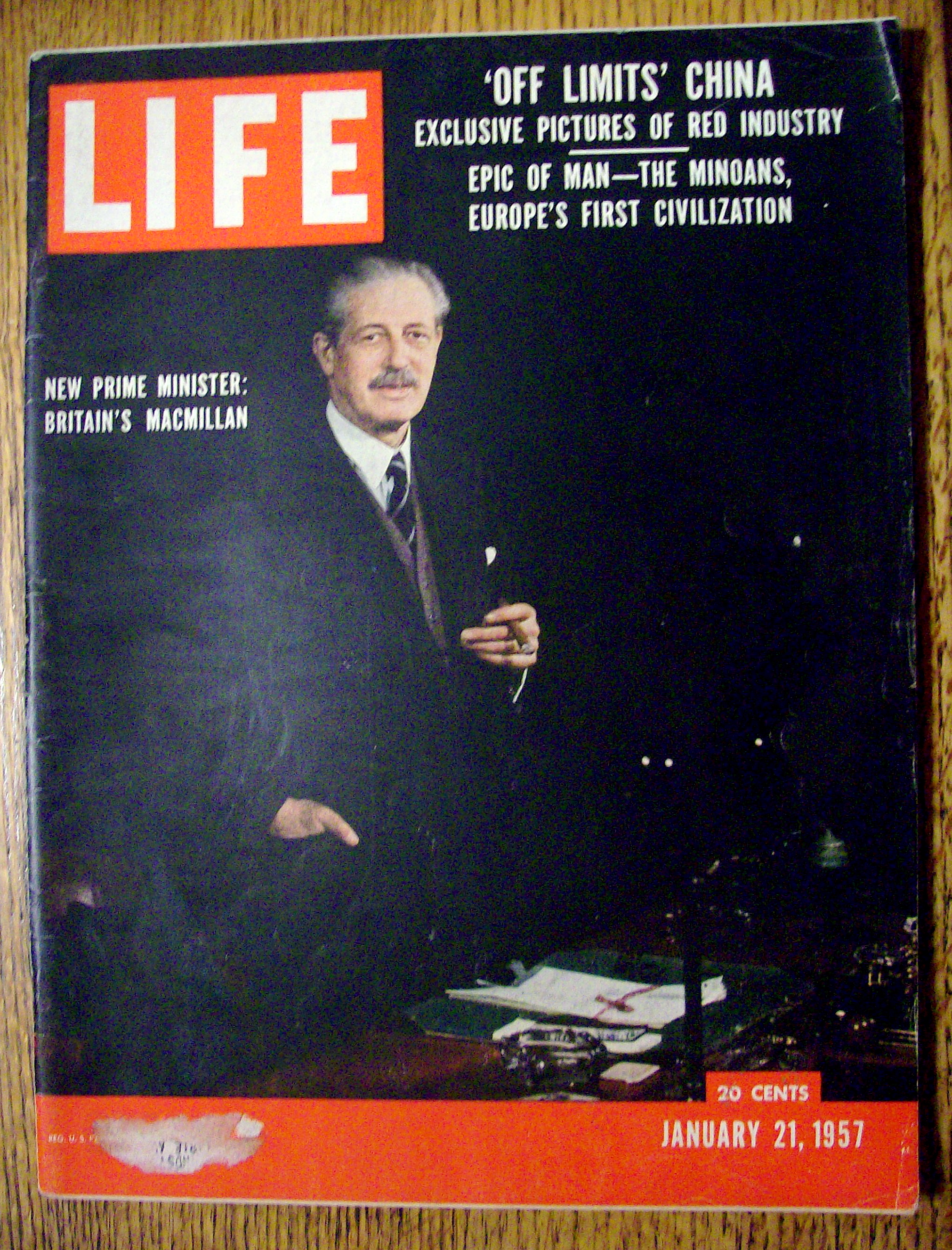Life Magazine January 21, 1957 Britian's MacMillan
