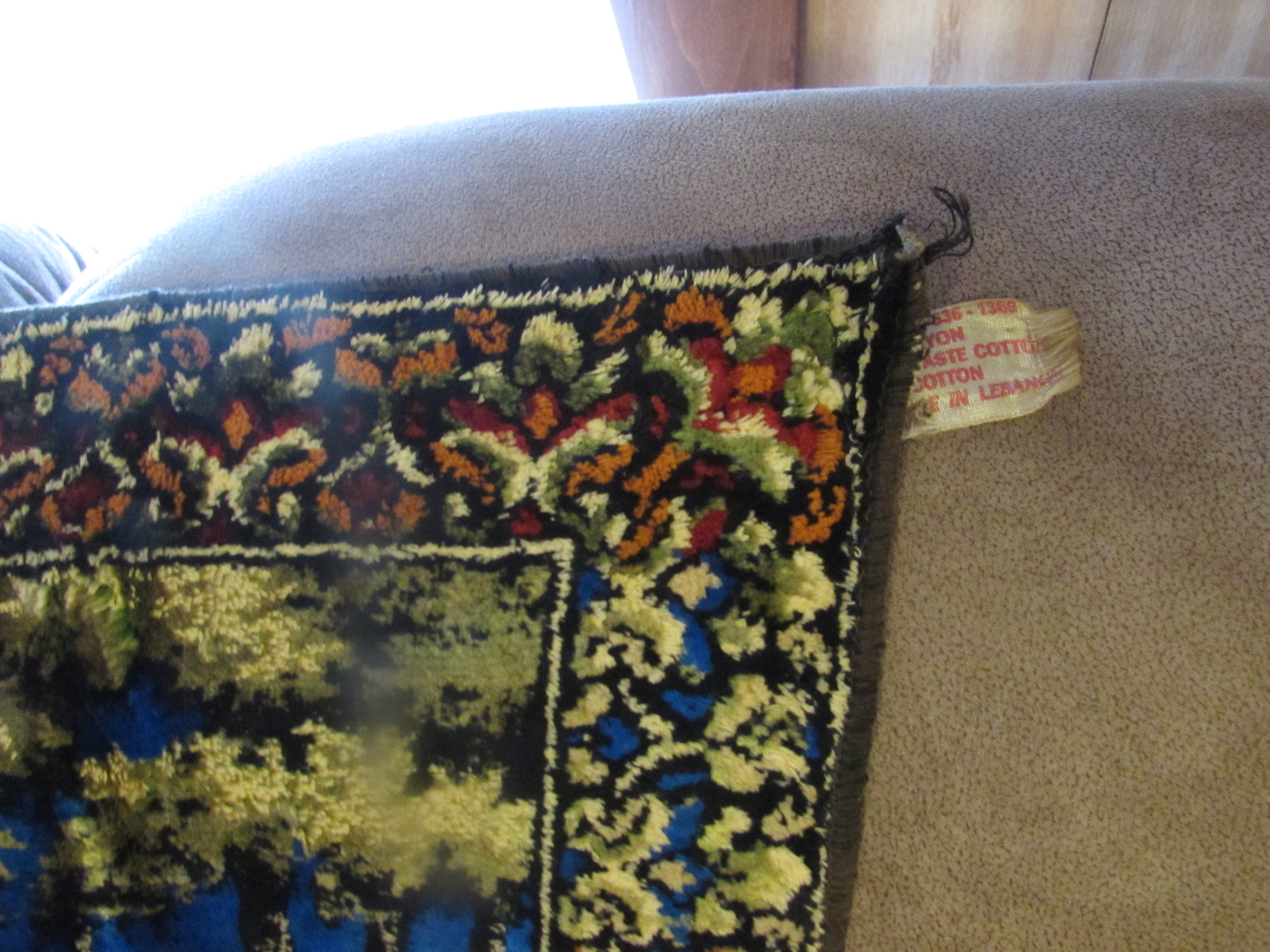 Vintage Jesus Good Shepherd with Sheep Tapestry Lebanon