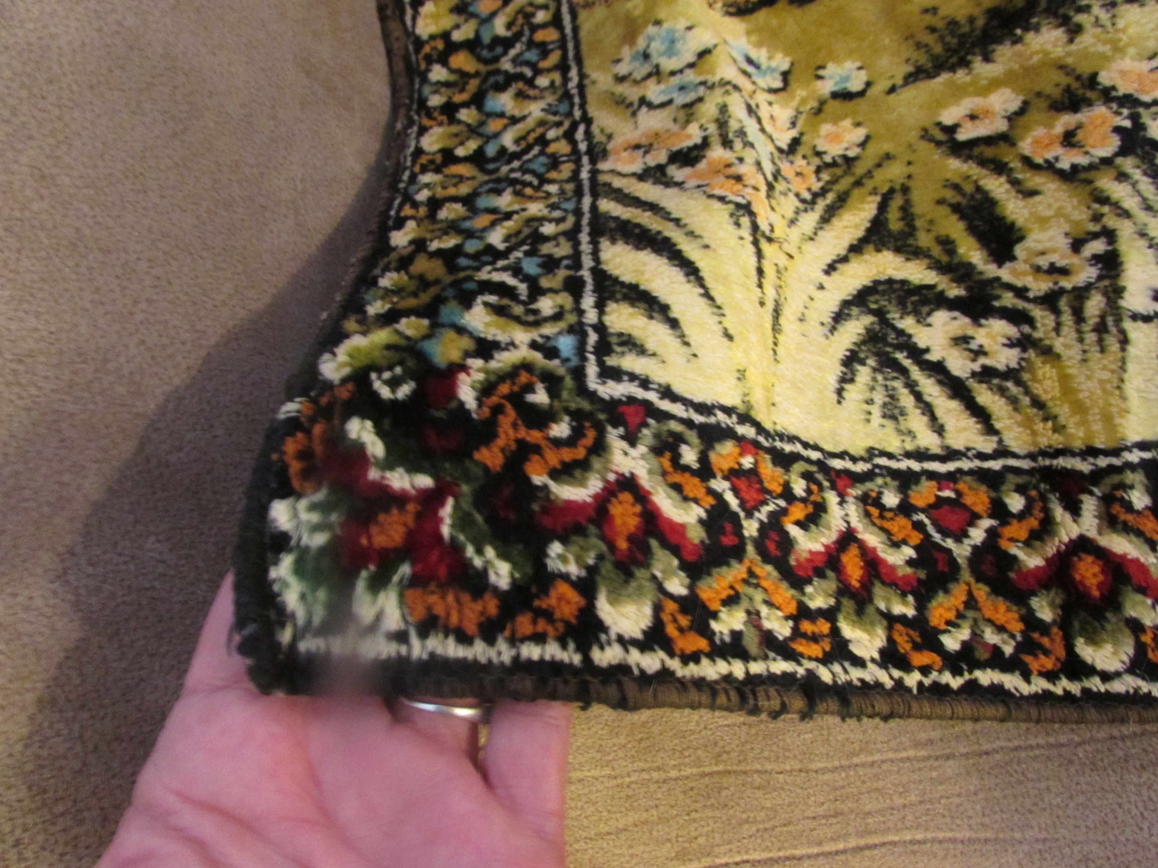 Vintage Jesus Good Shepherd with Sheep Tapestry Lebanon