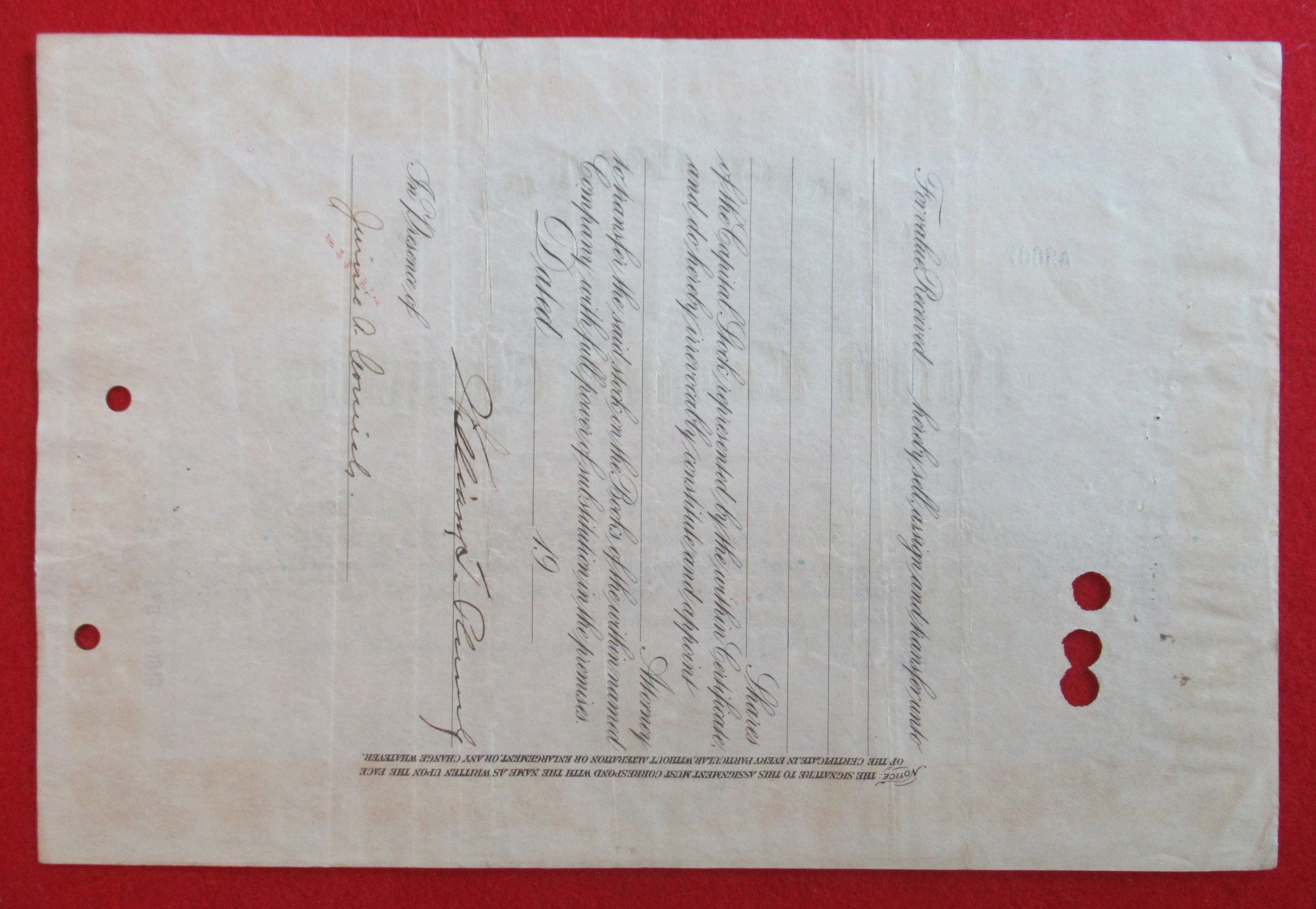 Chicago, Rock Island & Pacific Stock Certificate 1915