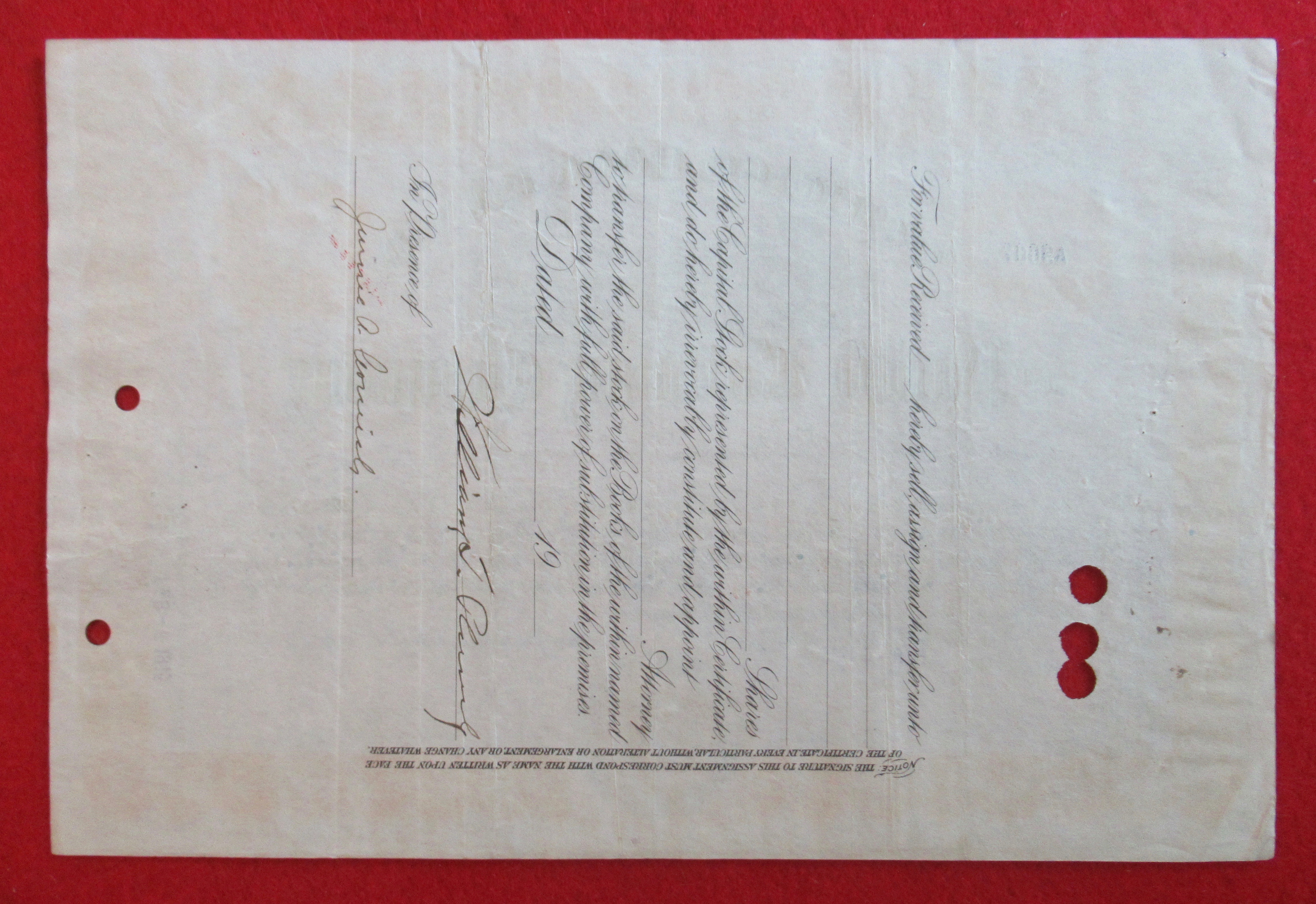 Chicago, Rock Island & Pacific Stock Certificate 1915