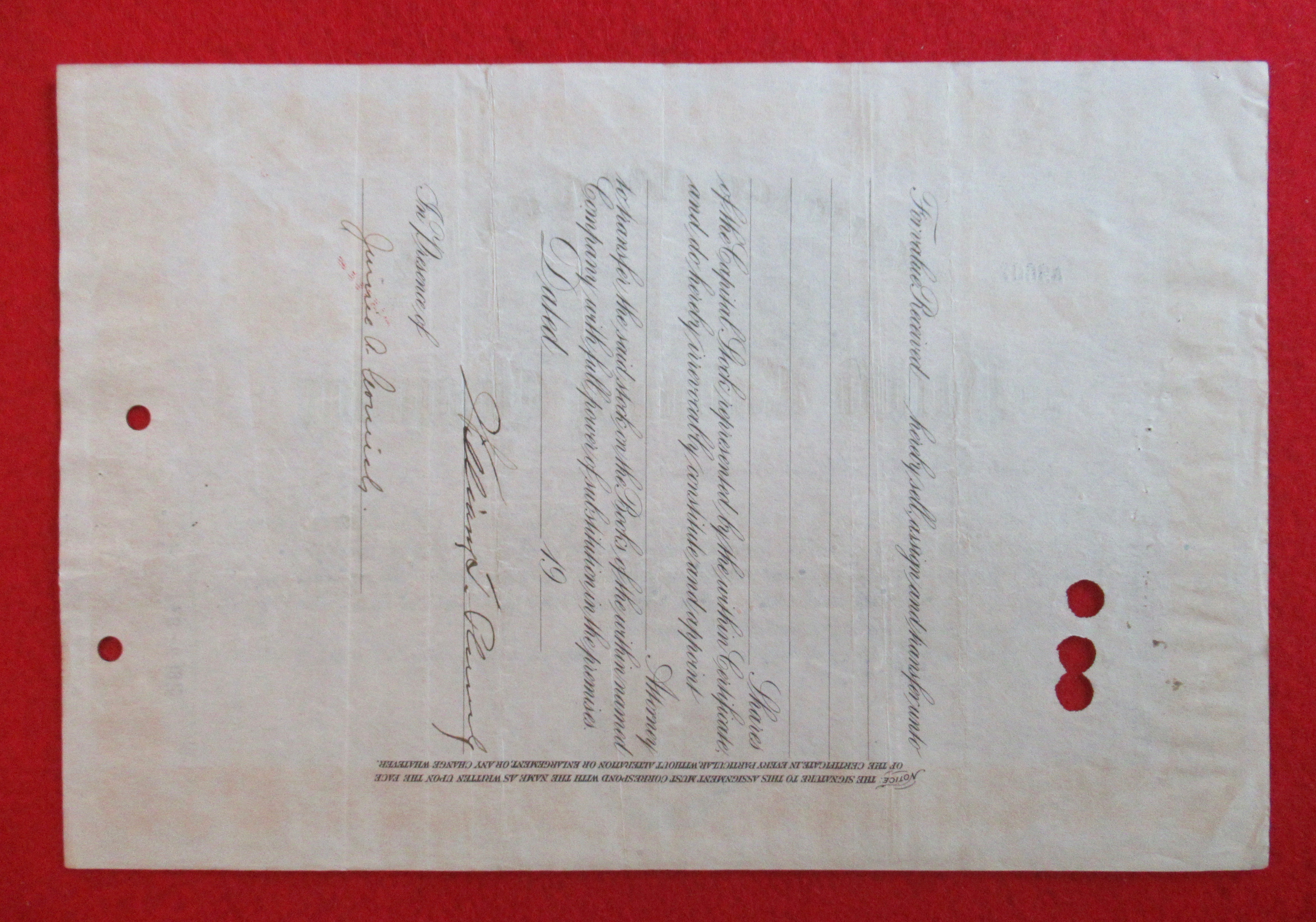 Chicago, Rock Island & Pacific Stock Certificate 1915