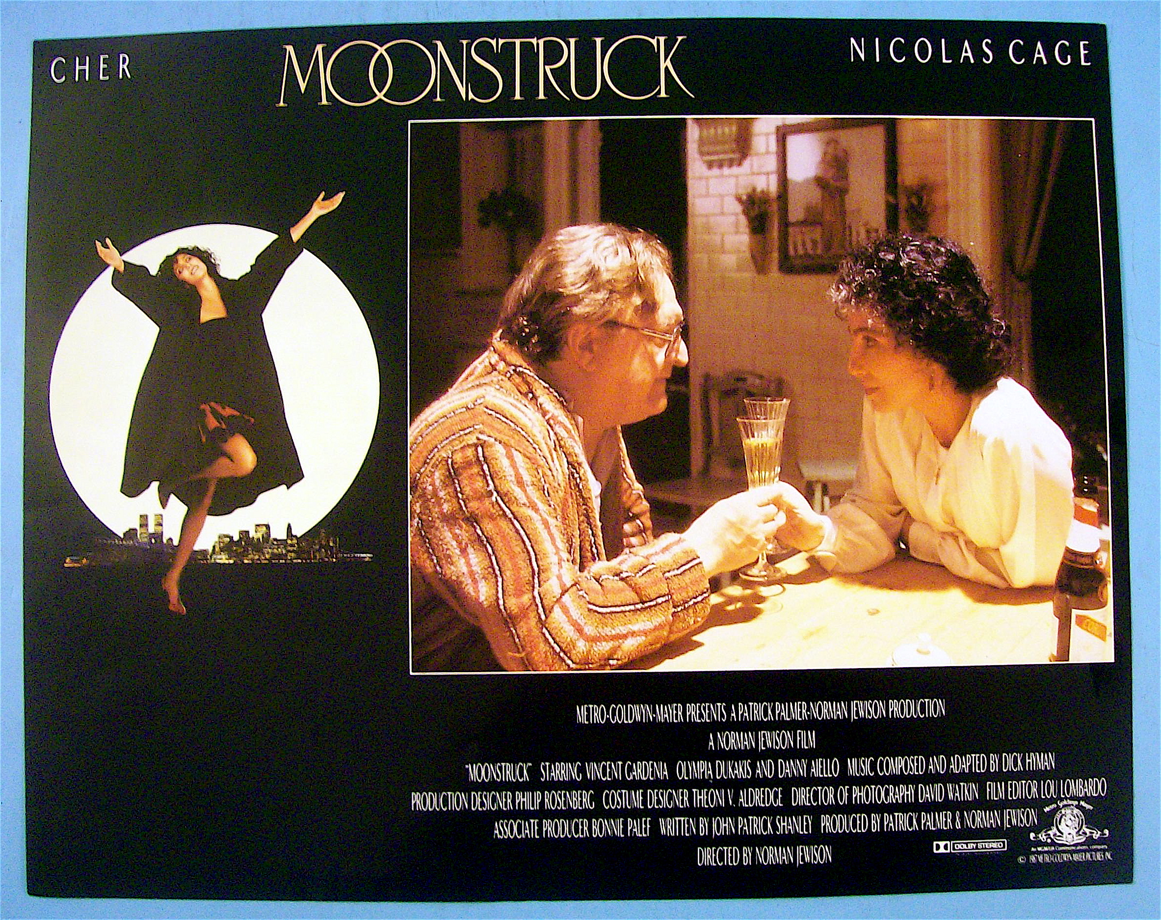 Moonstruck Lobby Card 1987 Cher & Nicolas Cage