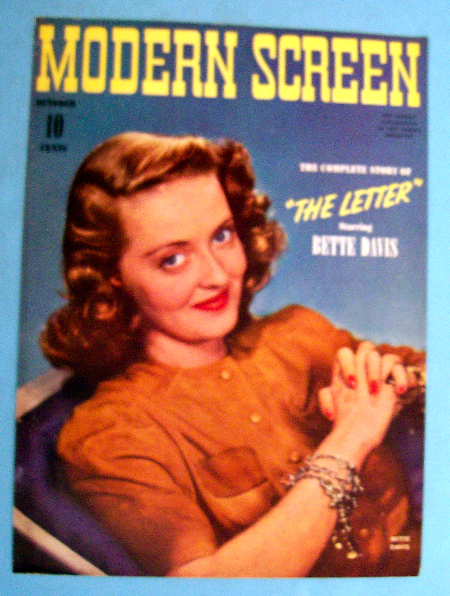 Modern Screen Magazine Cover October 1940 Bette Davis