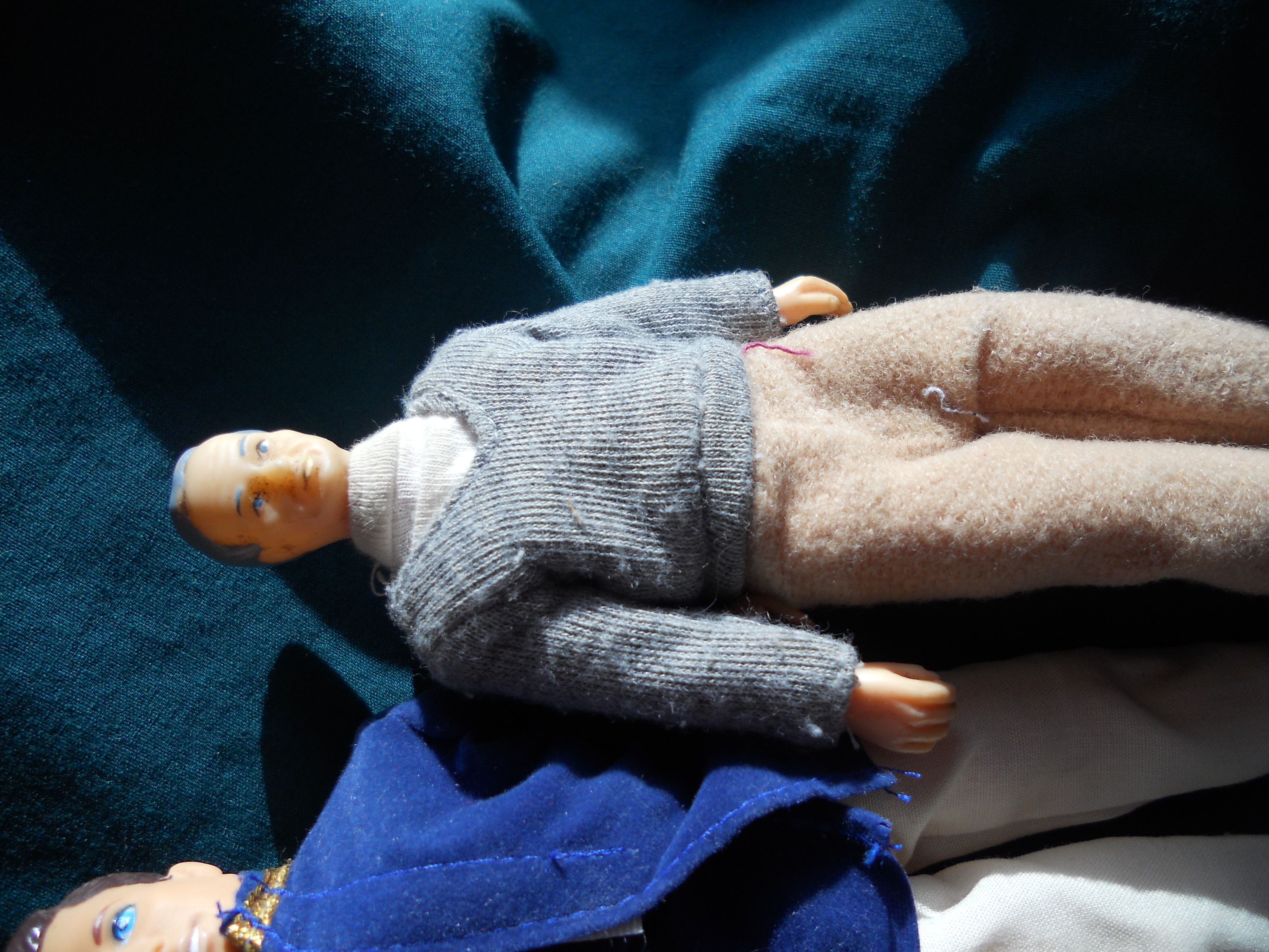 Cowboy Prince and Grandfather Miniature Dolls