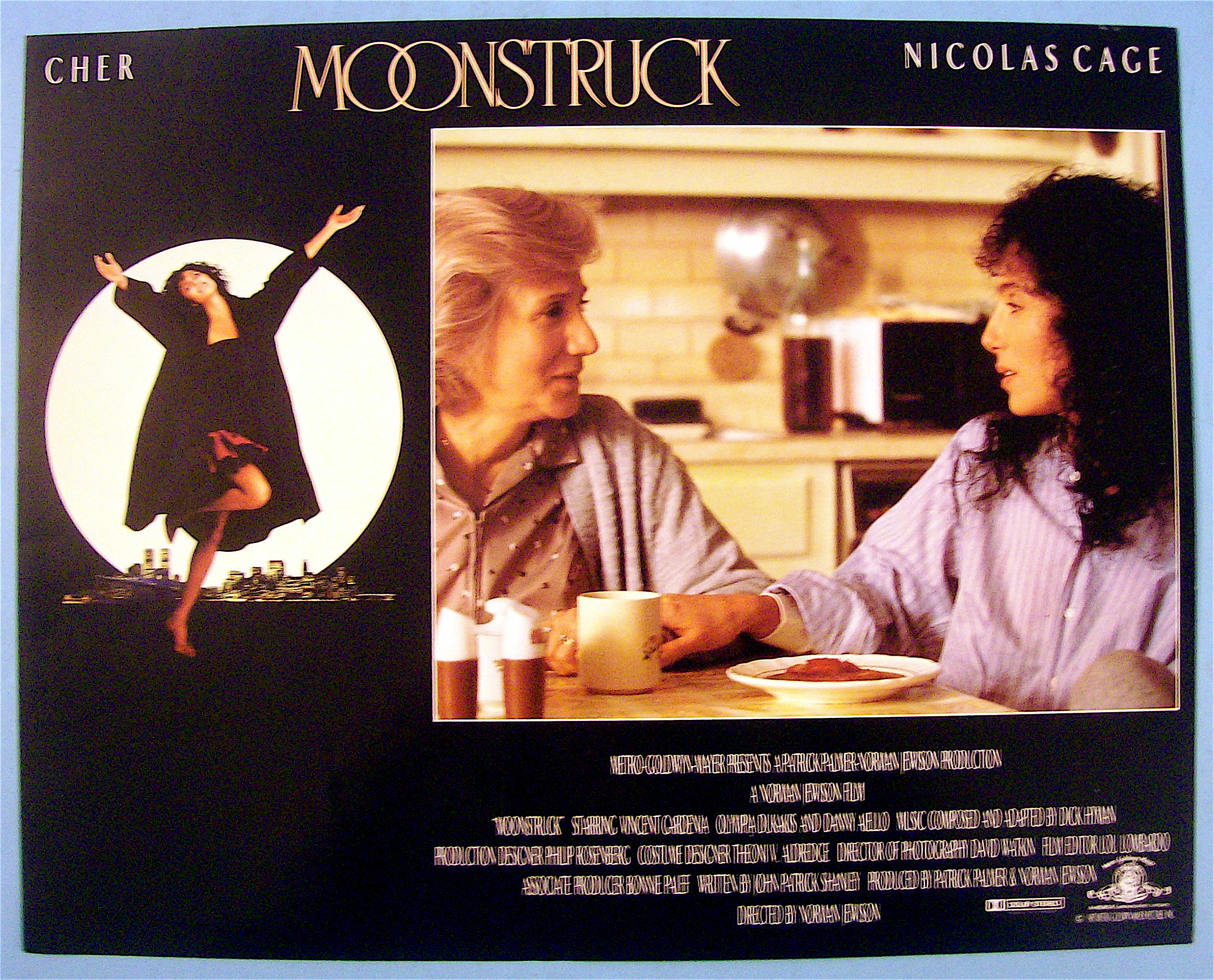 Moonstruck Lobby Card 1987 Cher & Nicolas Cage