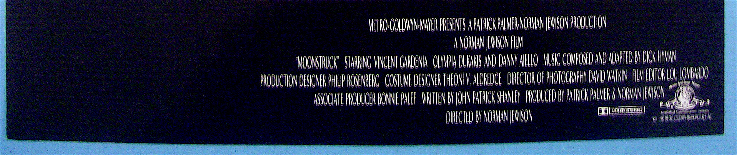 Moonstruck Lobby Card 1987 Cher & Nicolas Cage