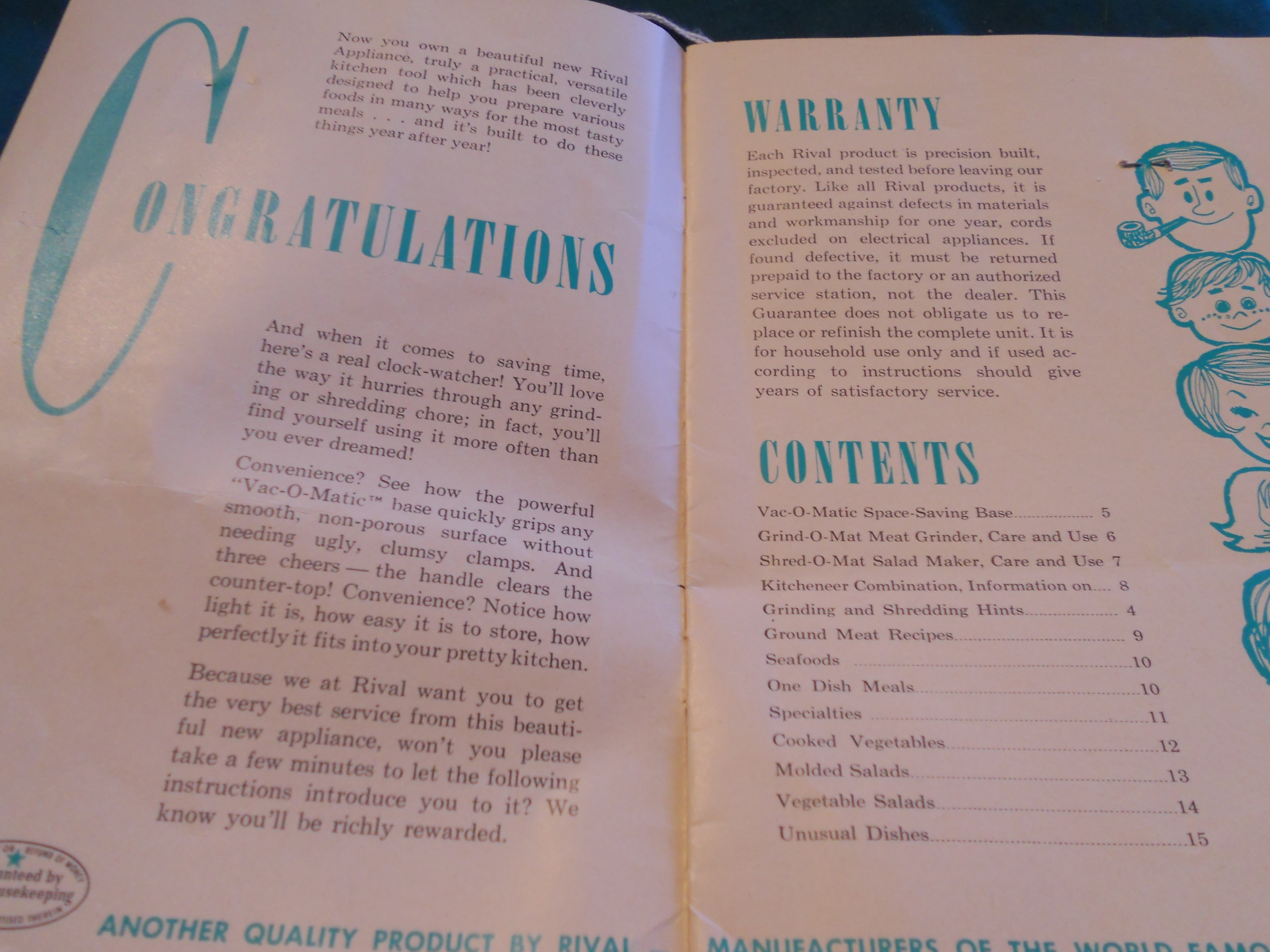 Rival Products Instructions Booklet
