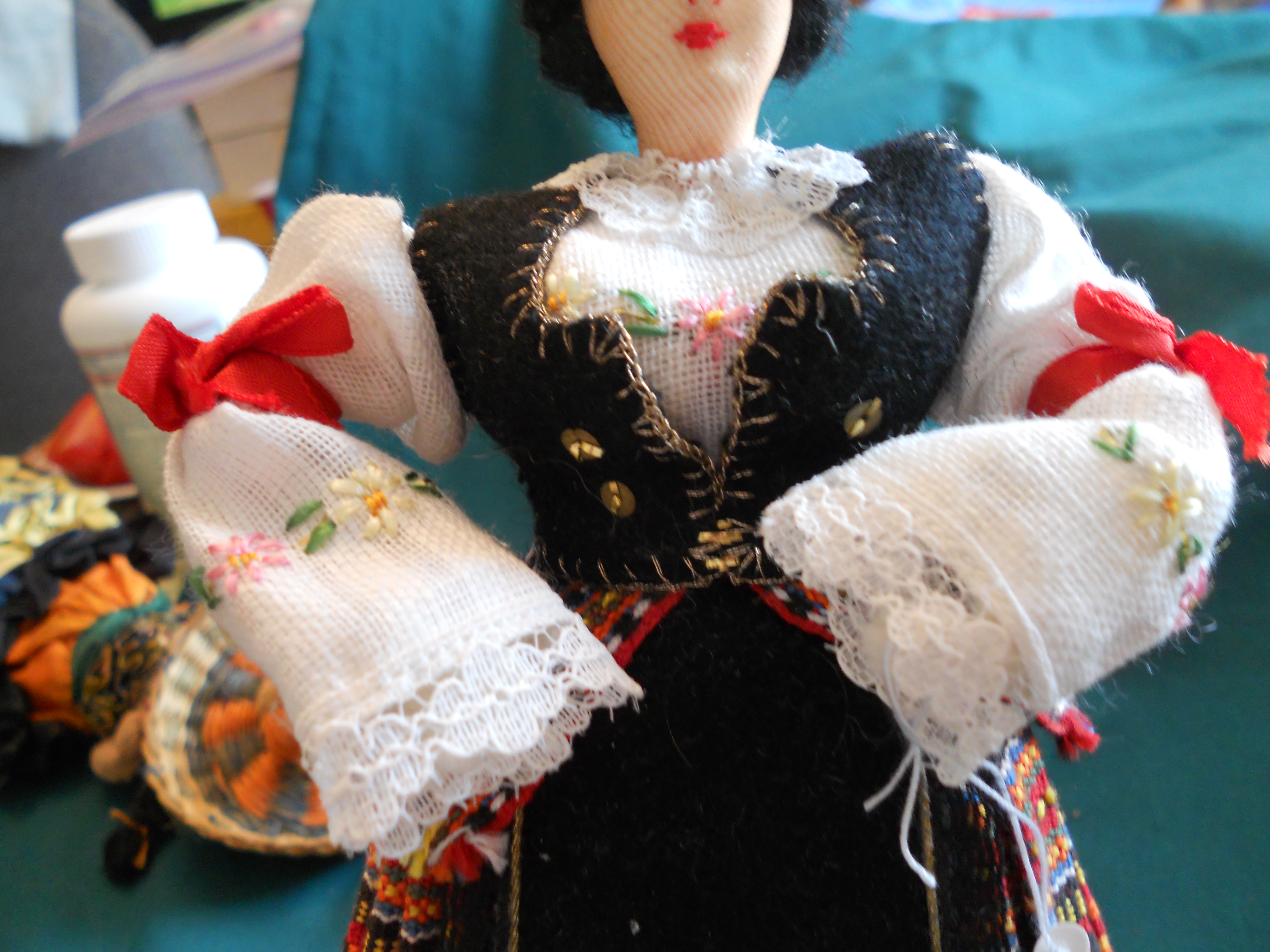 Cloth Doll European Elaborate Dress