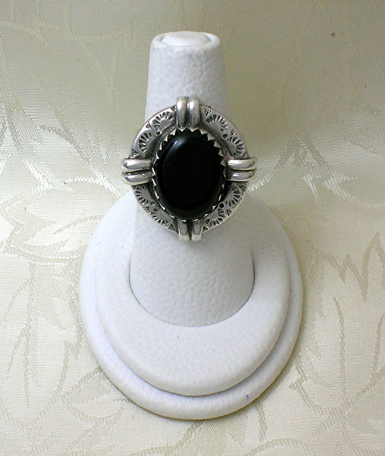 Onyx Sterling Silver American Indian Ring