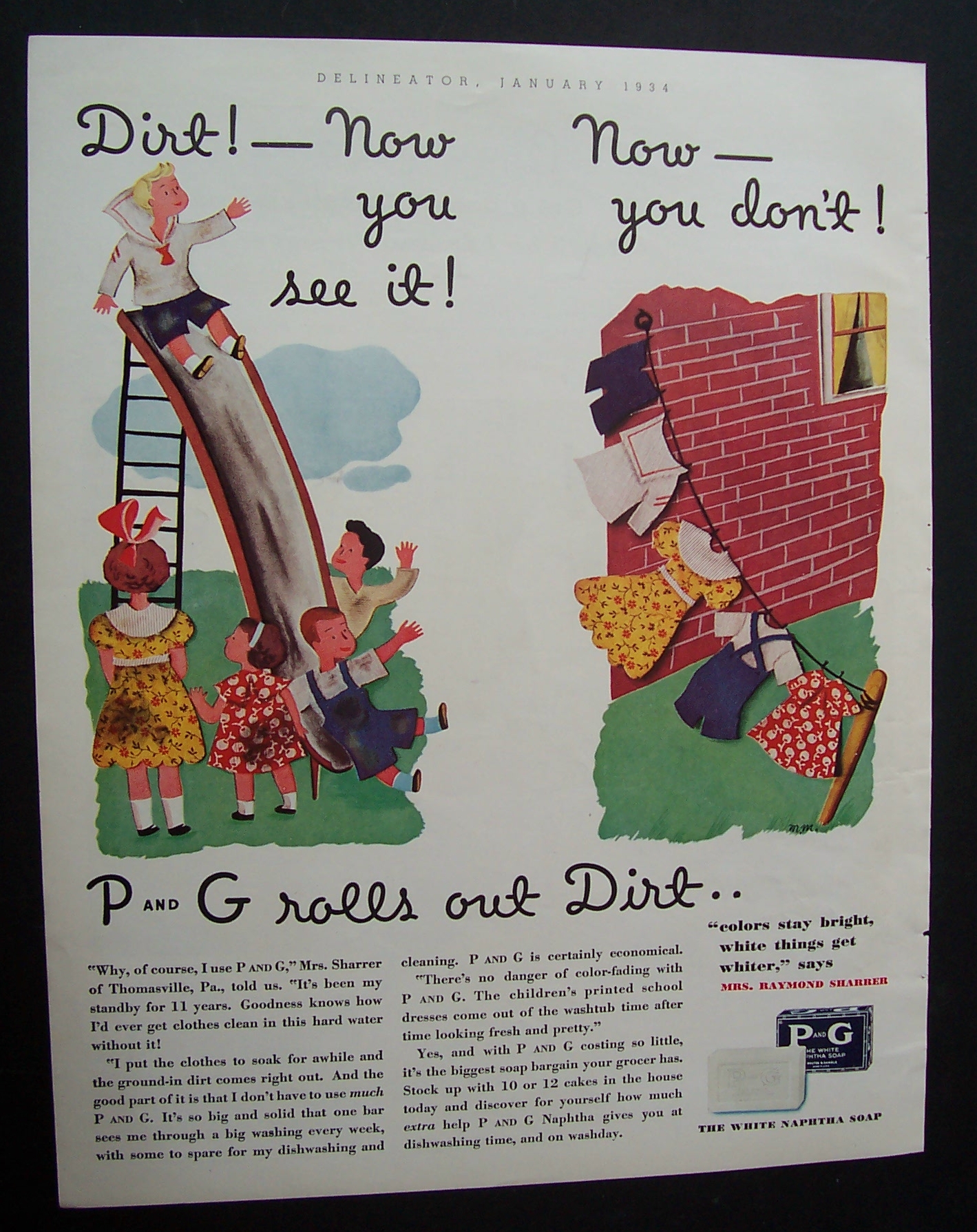 1934  P  and  G  The  White  Naptha  Soap