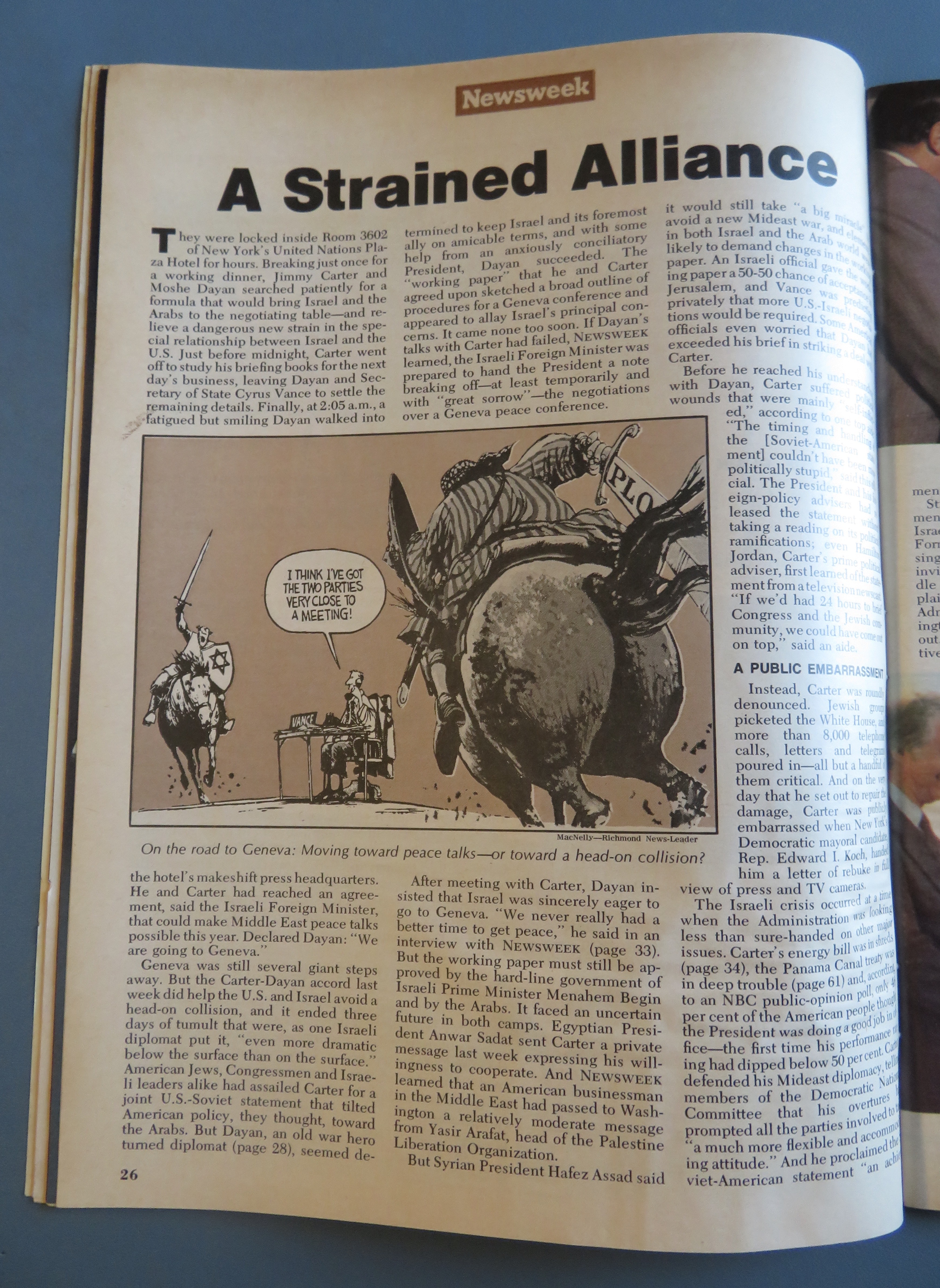 Newsweek Magazine-October 17, 1977-U. S. And Israel