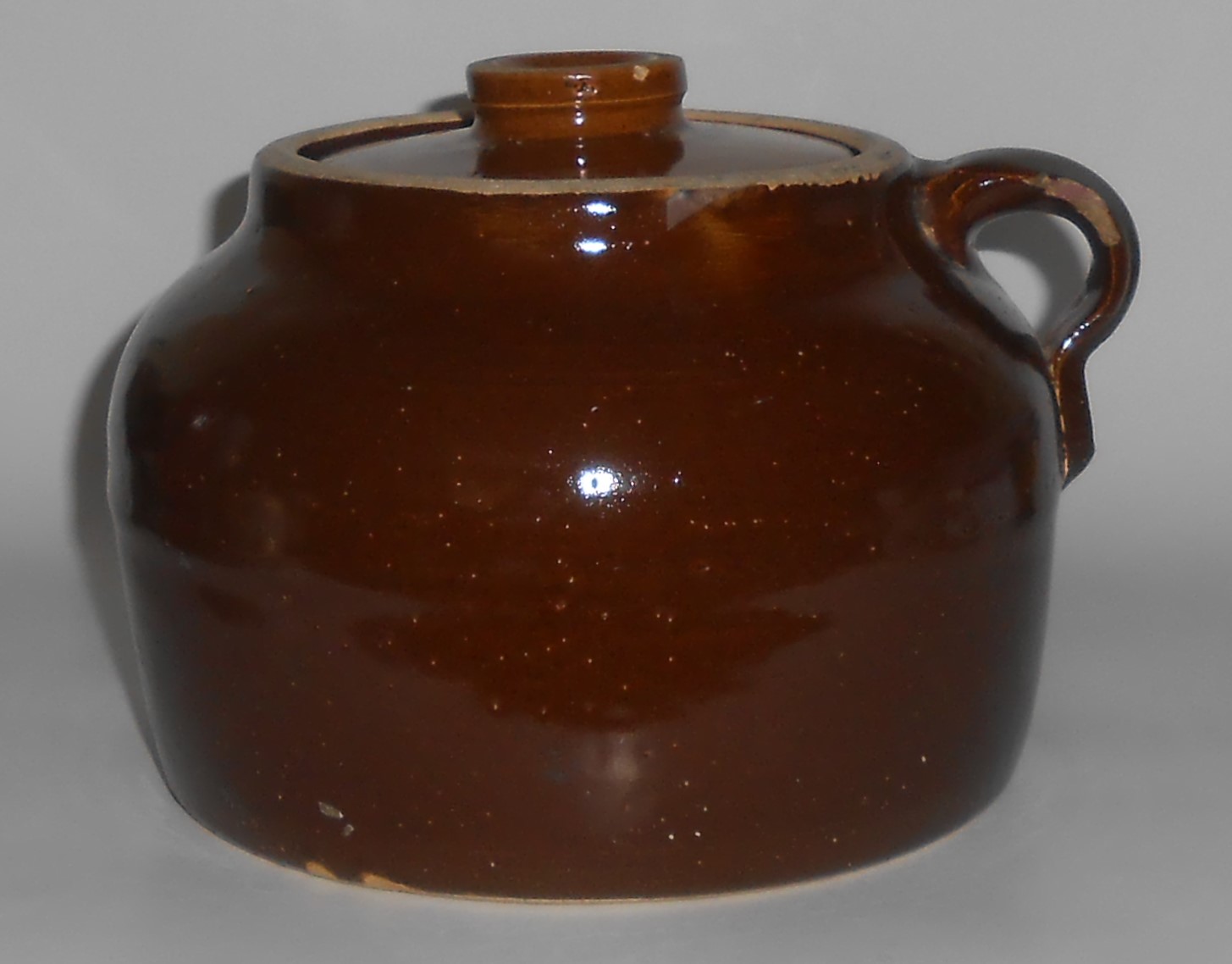 Bauer Pottery Plain Ware 2 Quart Brown Bean Pot