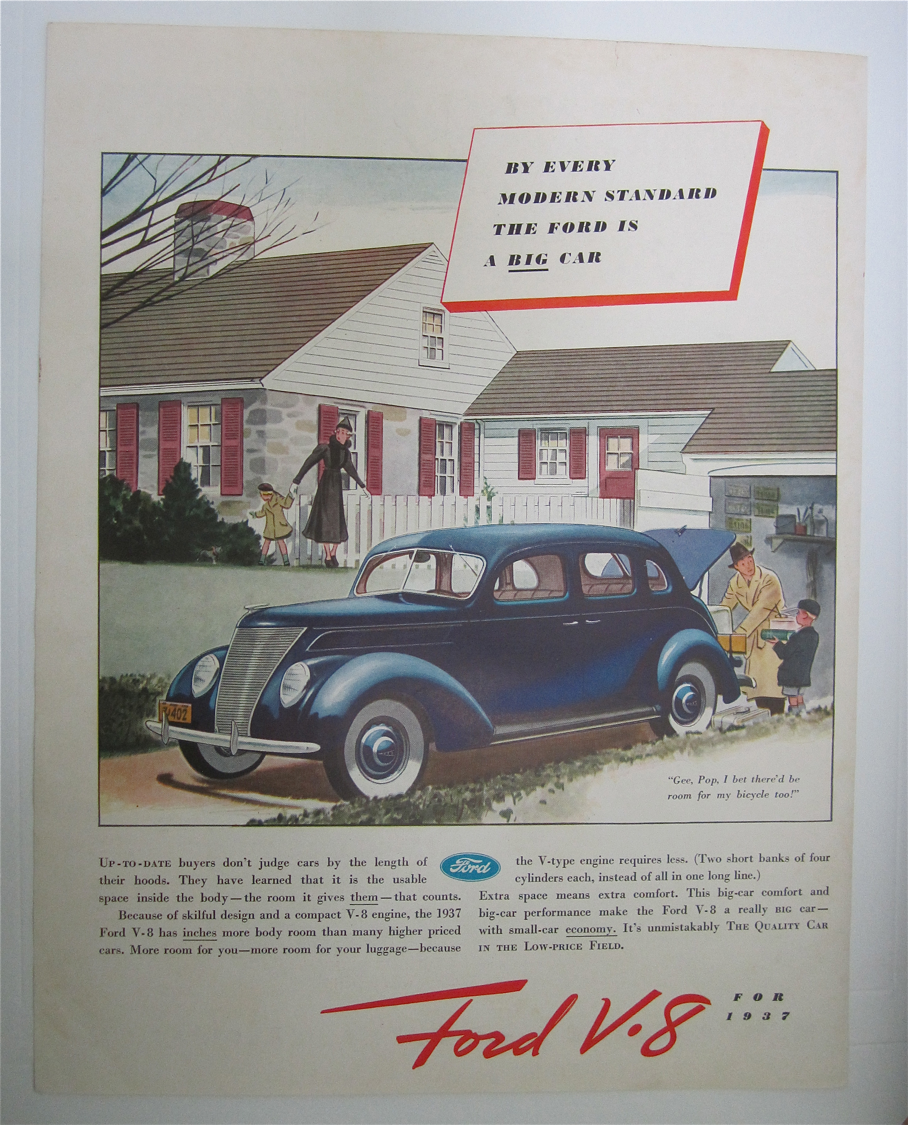 1937 Ford V-8 with a Beautiful Blue Ford V-8