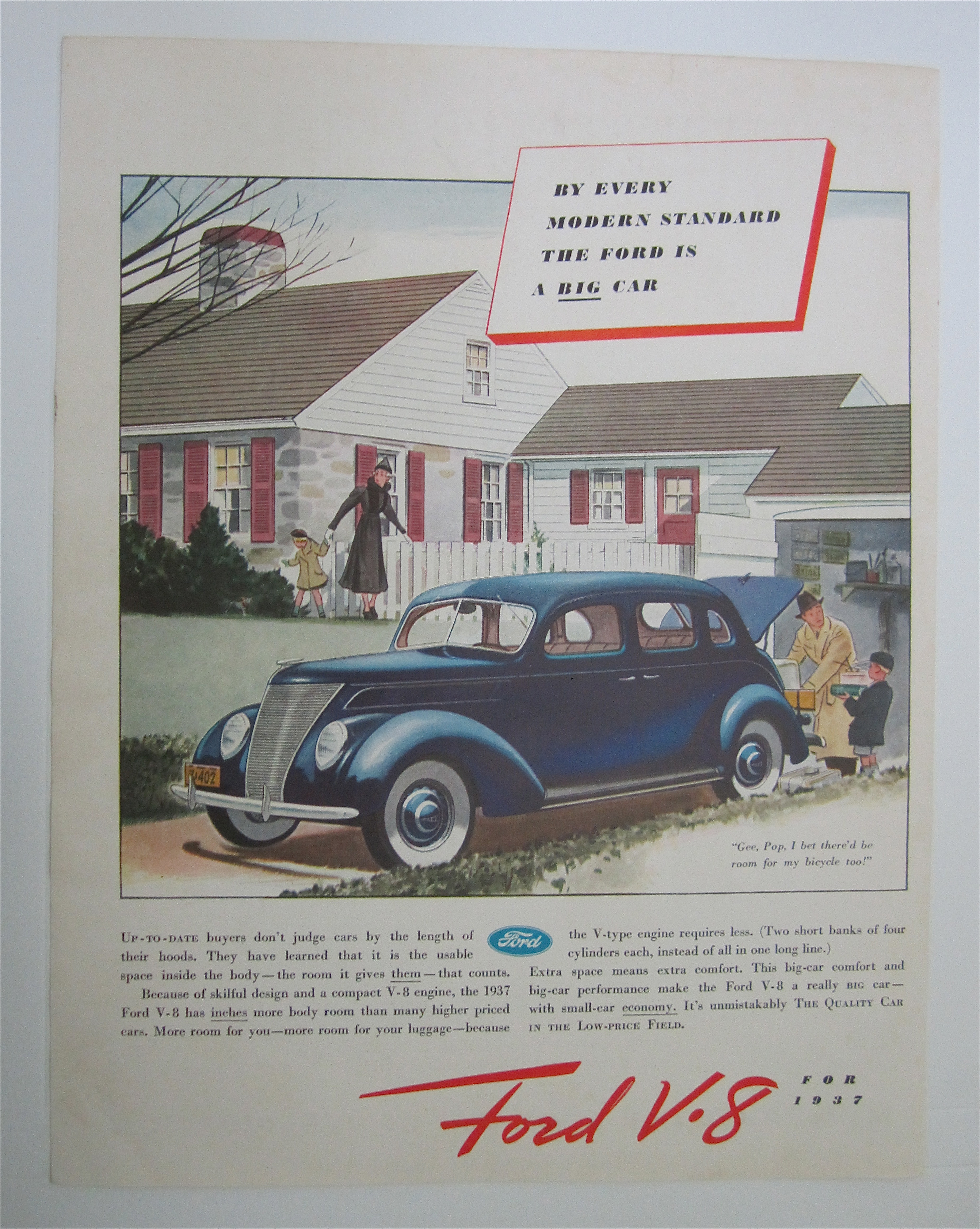 1937 Ford V-8 with a Beautiful Blue Ford V-8