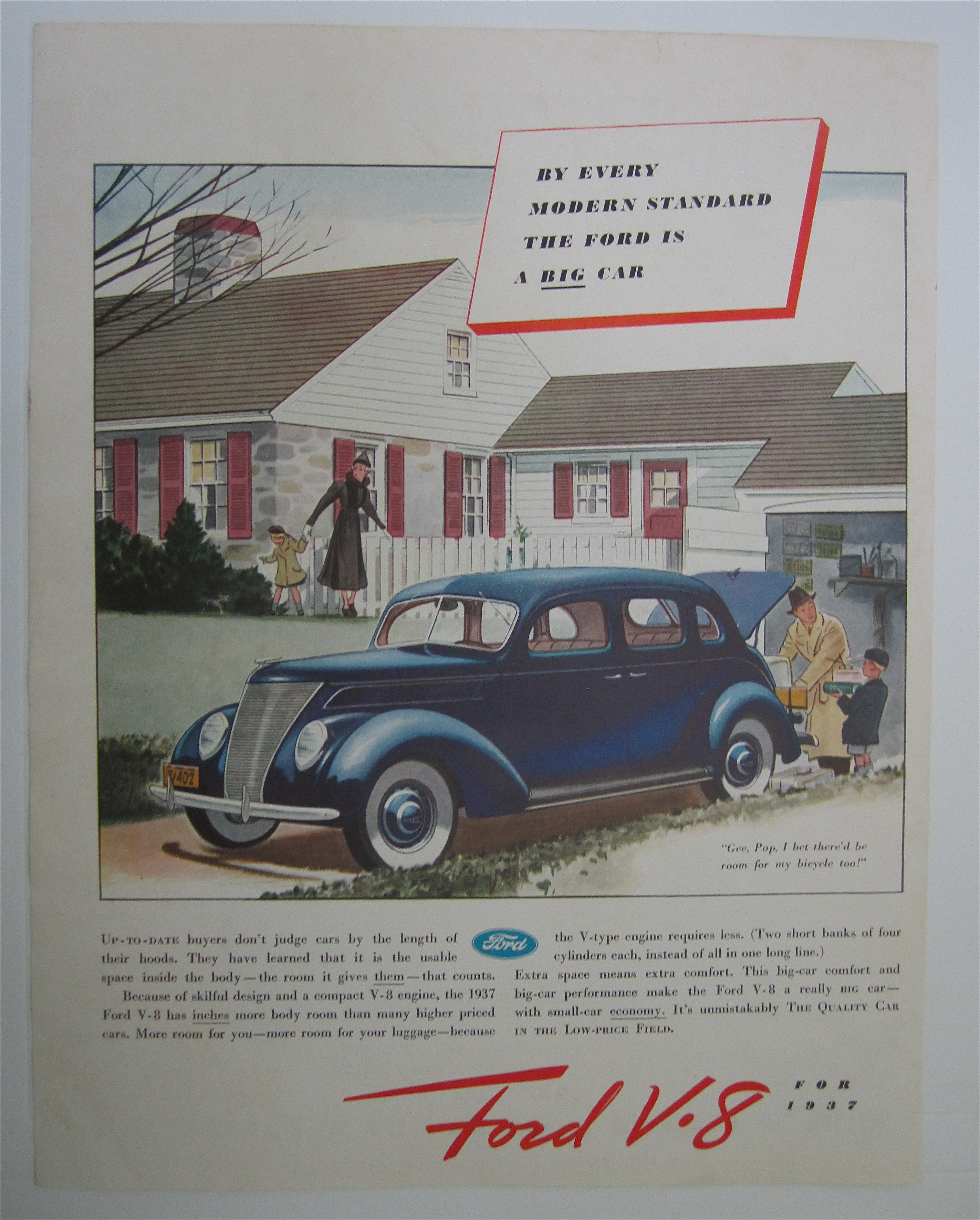 1937 Ford V-8 with a Beautiful Blue Ford V-8