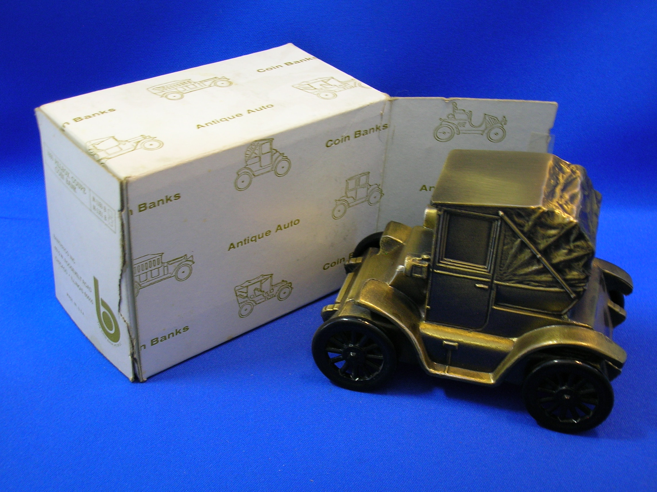 BANK - Antique Auto Coin Bank 1900 pillbox coupe bank