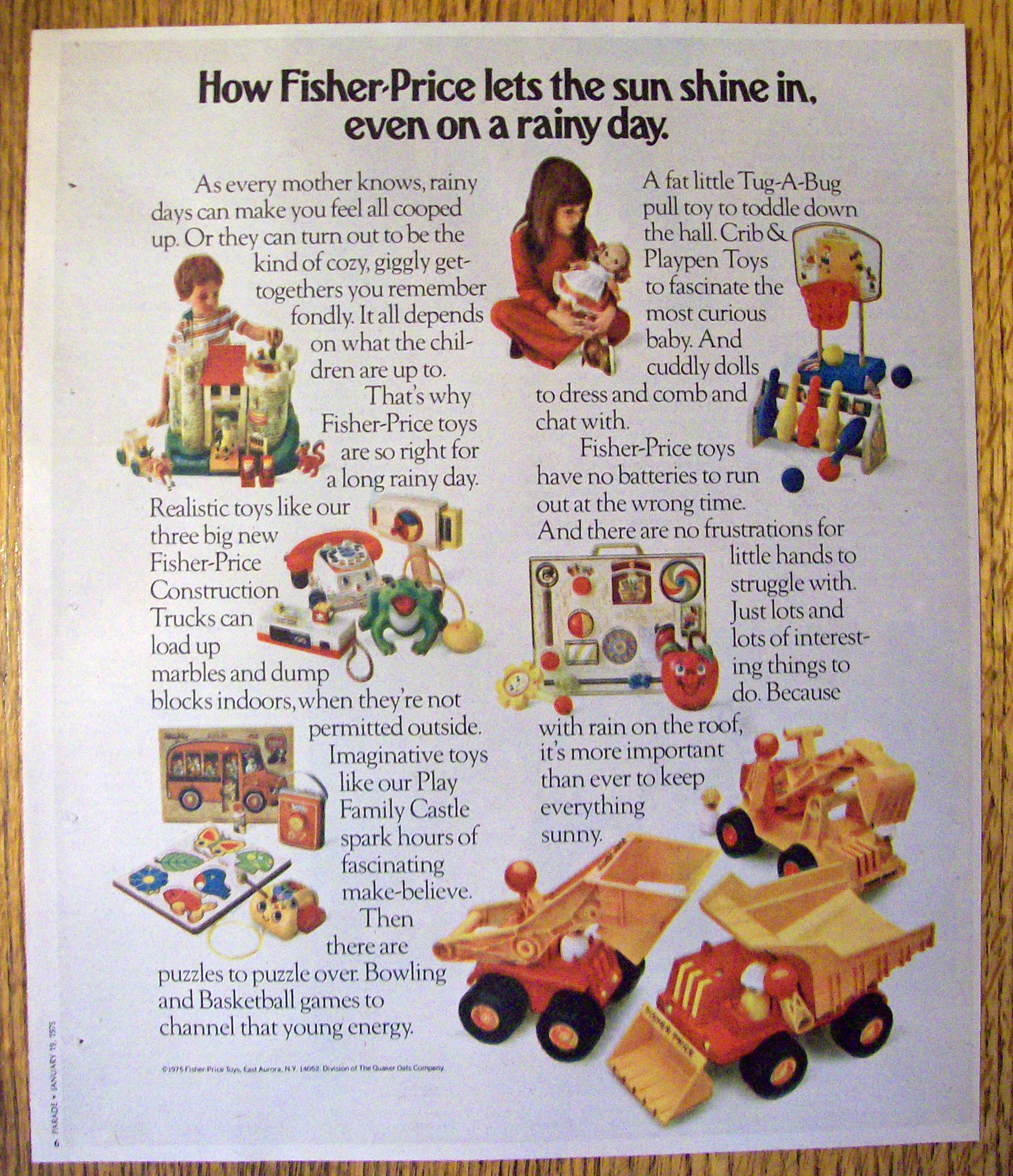 1975 Fisher Price Toys with Trucks, Castle & More