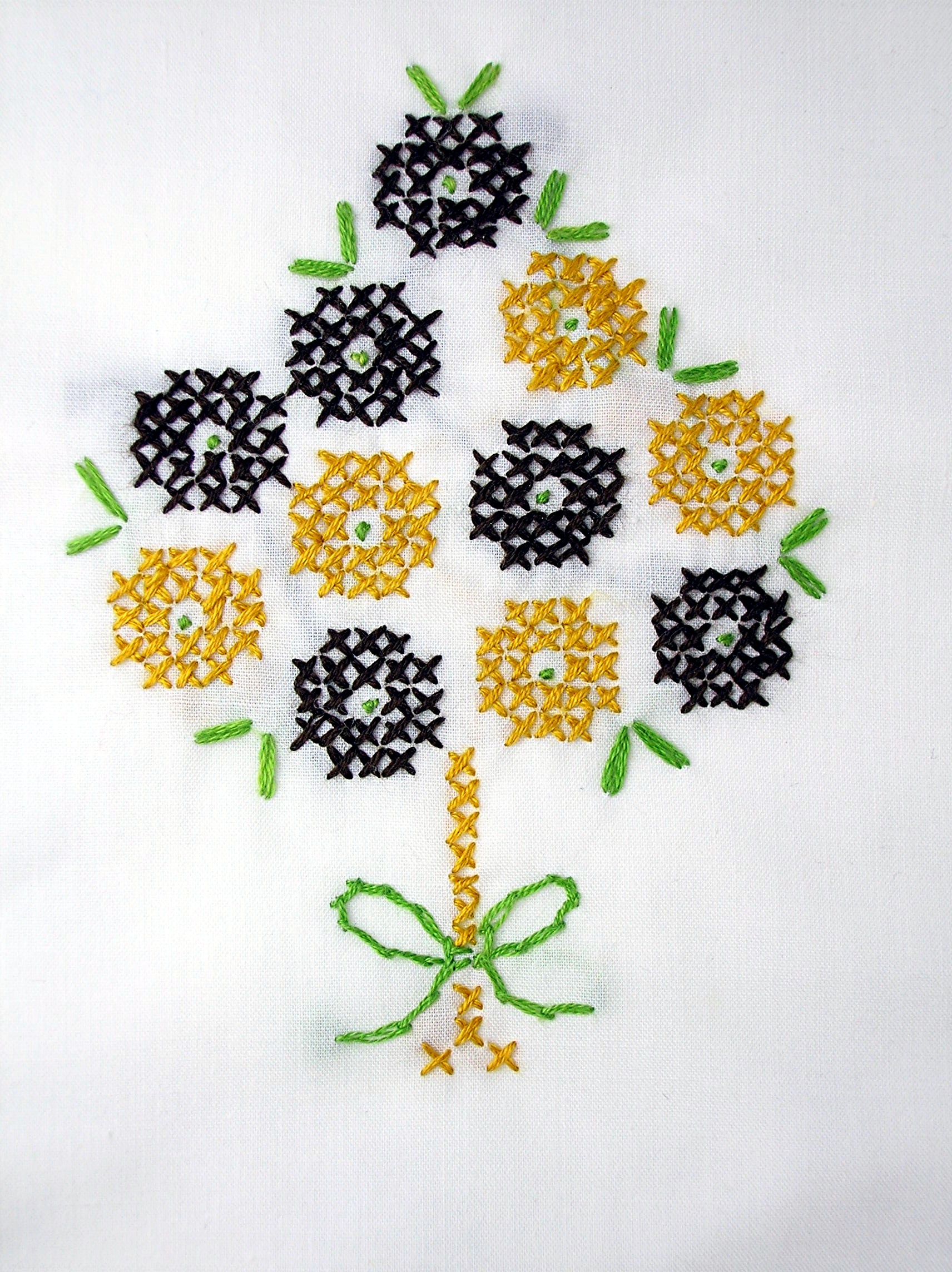 Embroidered Cotton Pillow Cases 1 Pair