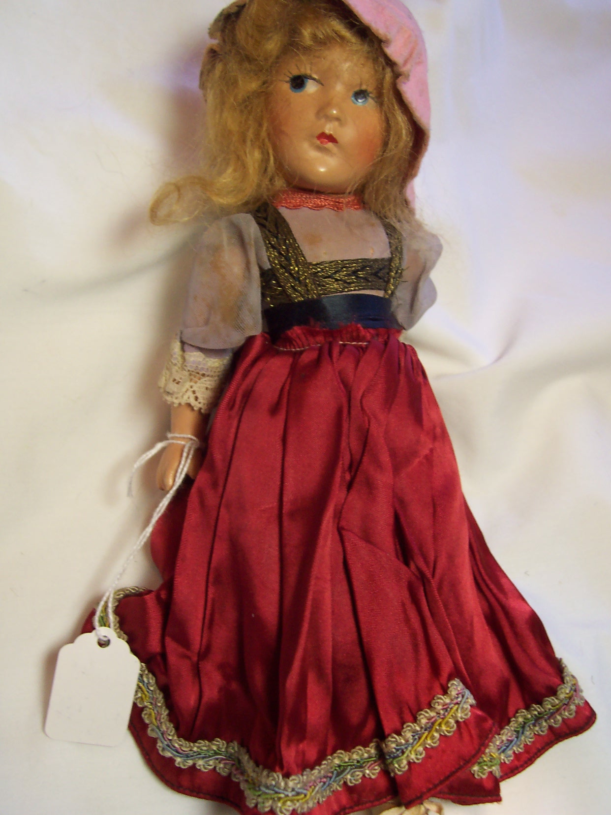 Composition Doll Peasant Girl Original 1930s