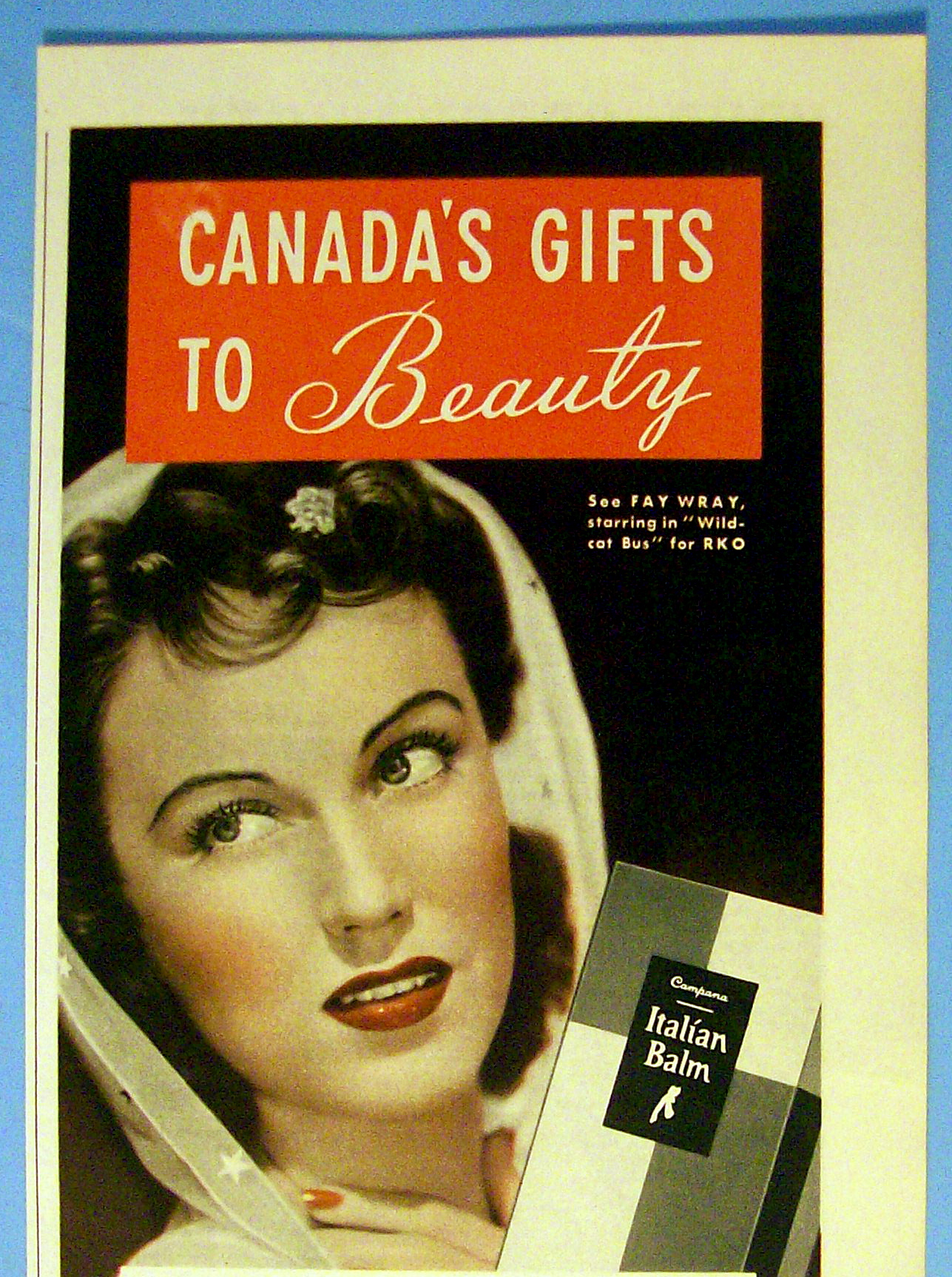 1941 Campana Italian Balm with Fay Wray (Wildcat Bus)
