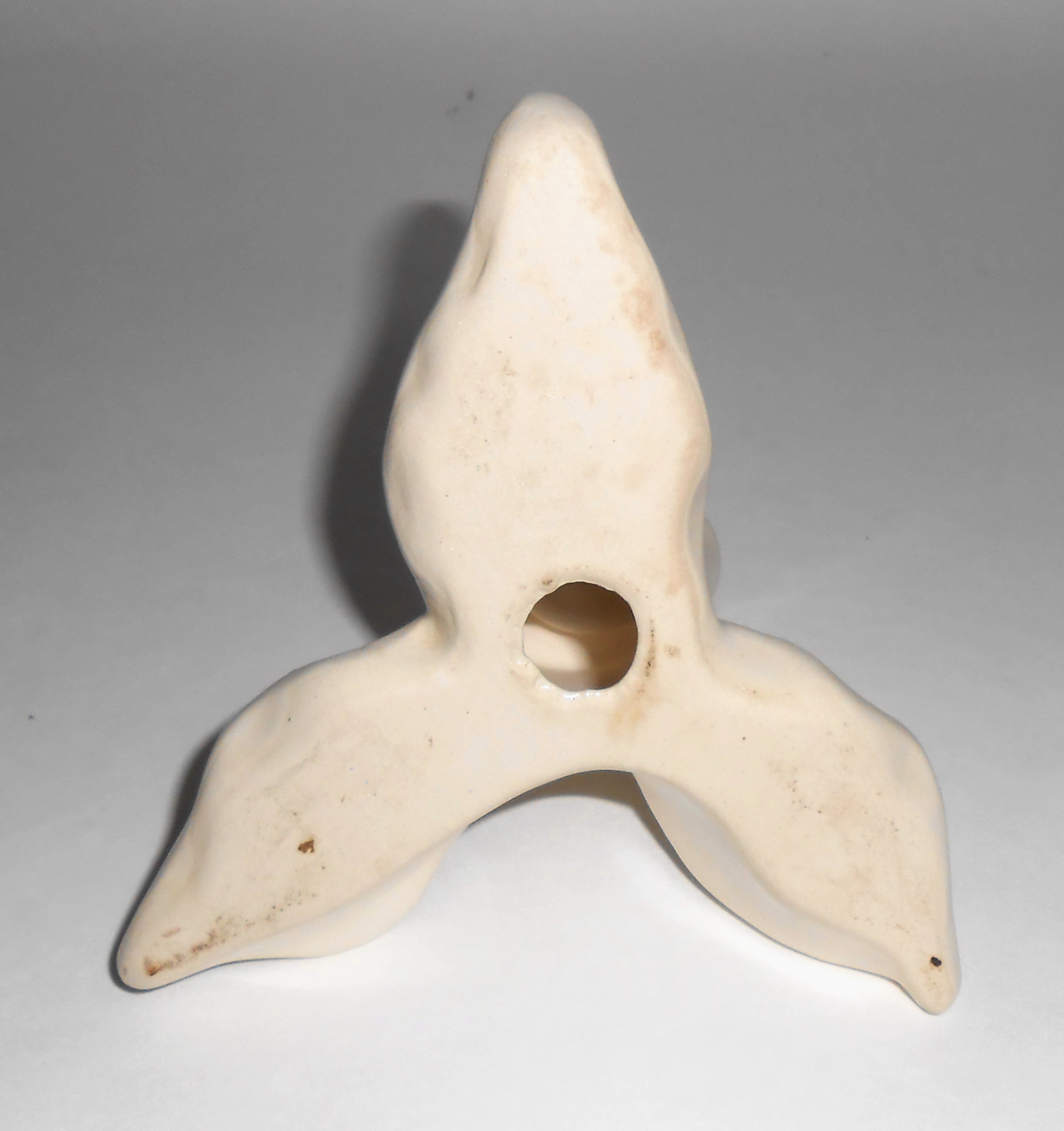 Red Wing Pottery Antique White Candlestick! MINT