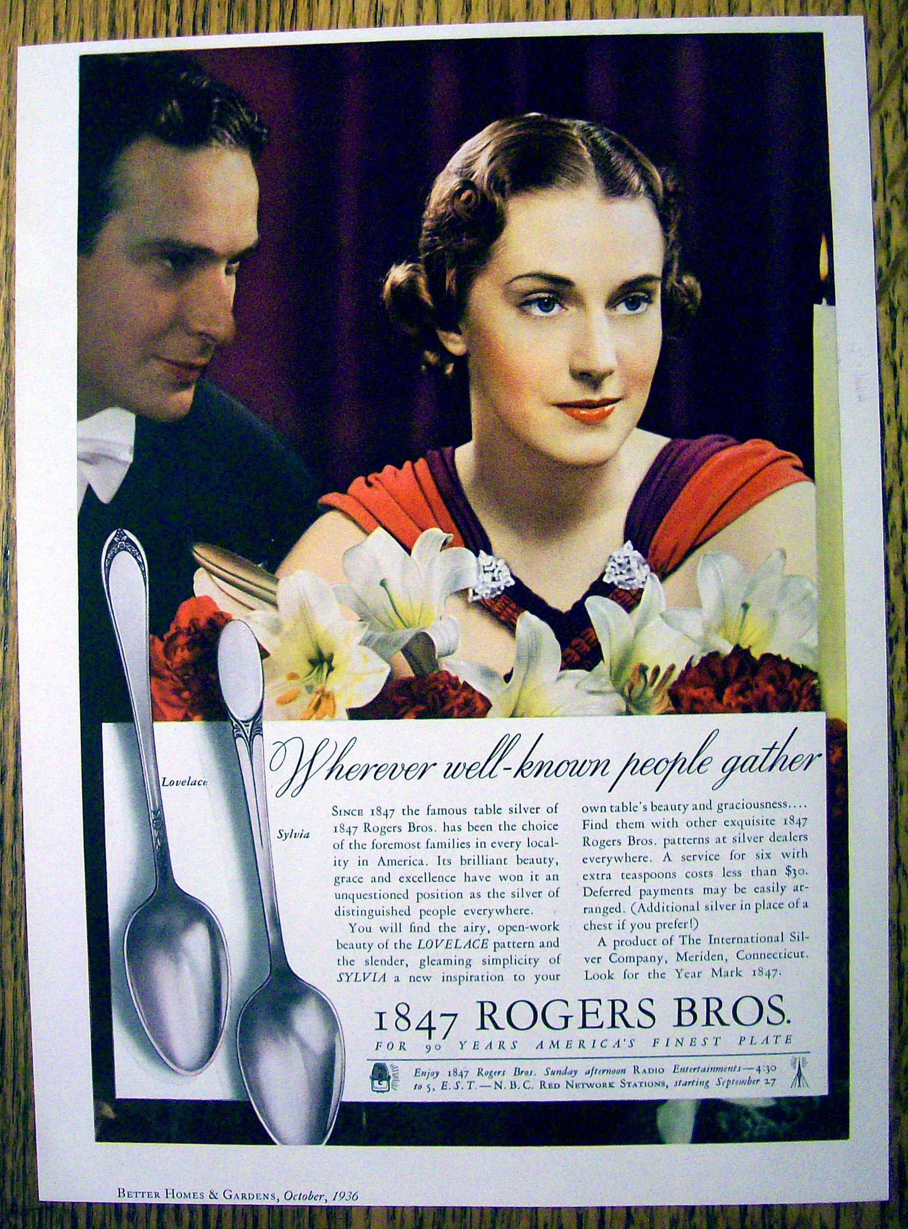1936 1847 Rogers Bros. Silverware with Lovely Woman