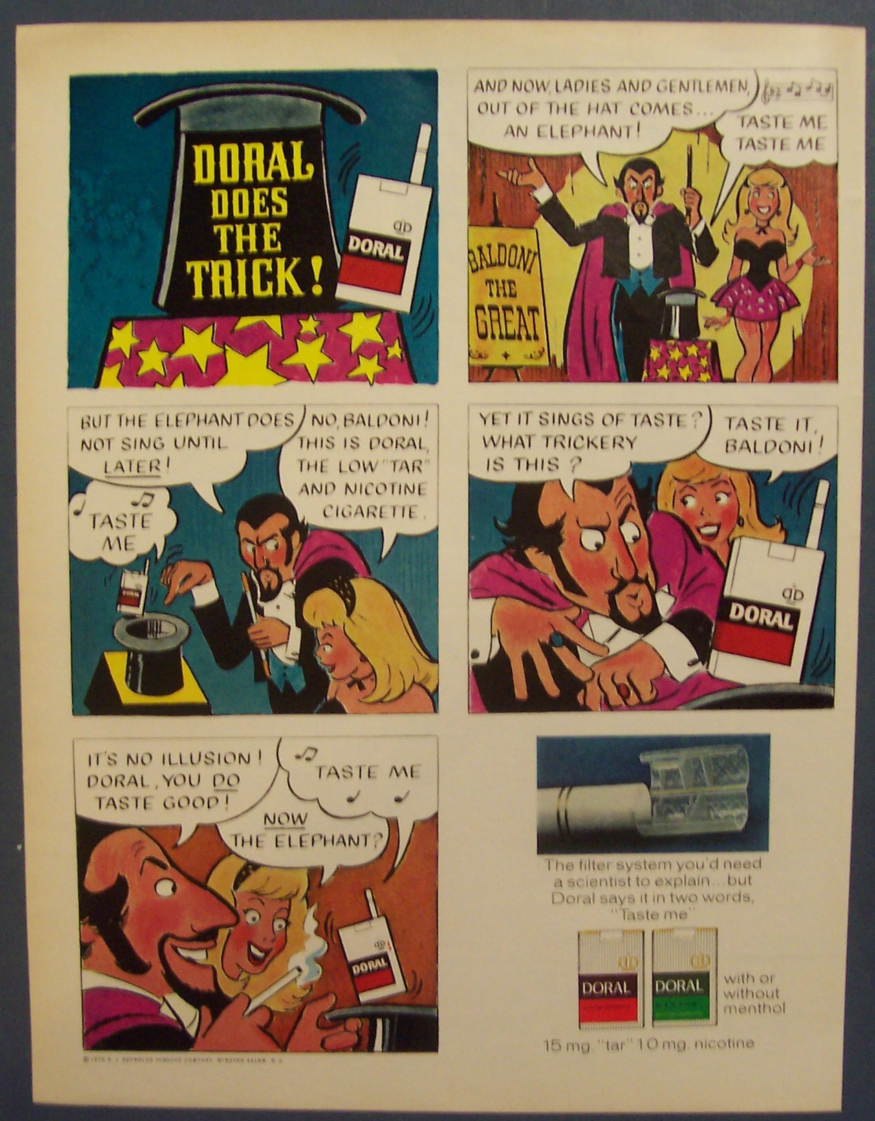 1971 Doral Cigarettes with Doral Does The Trick