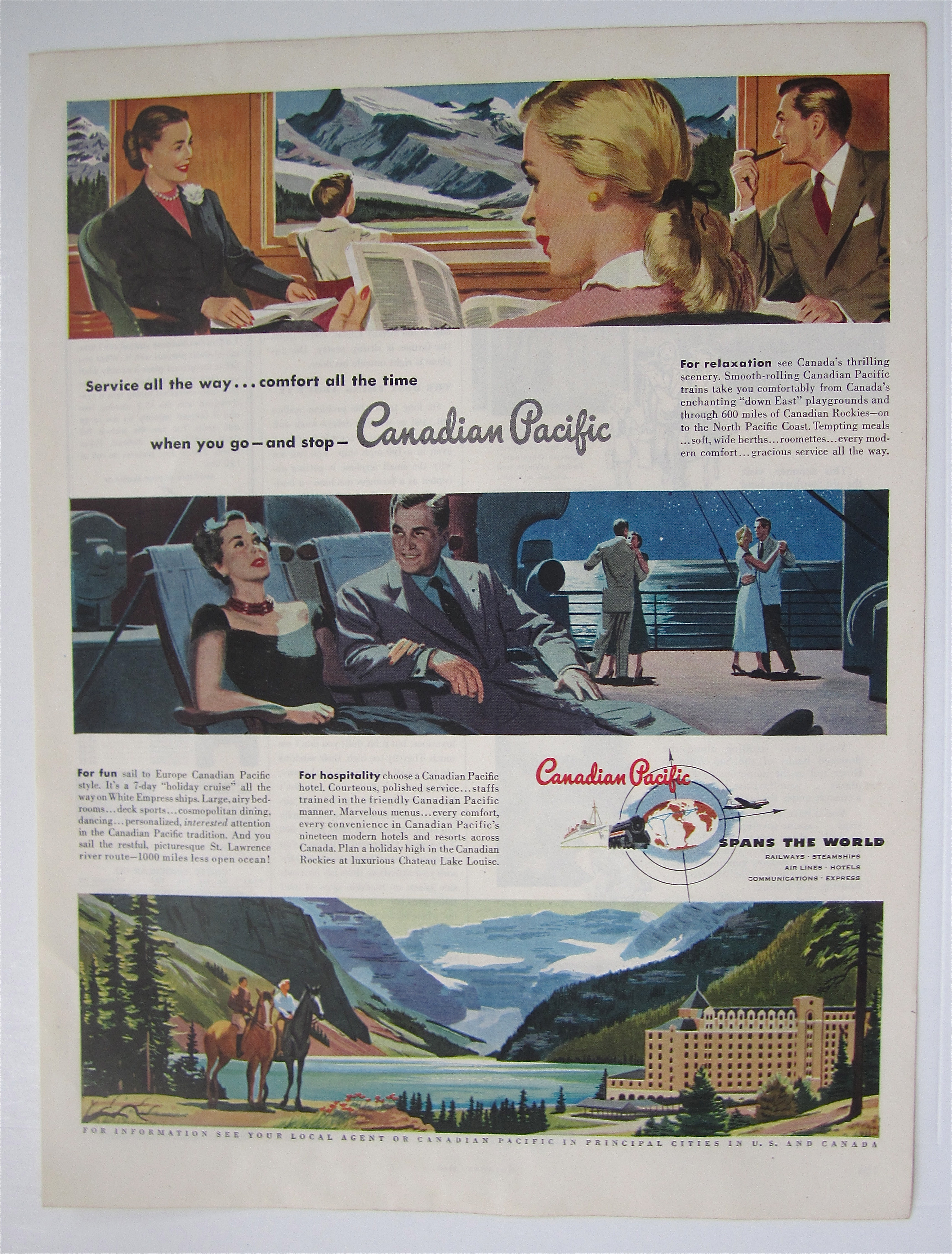 1950 Canadian Pacific with People in Different Places