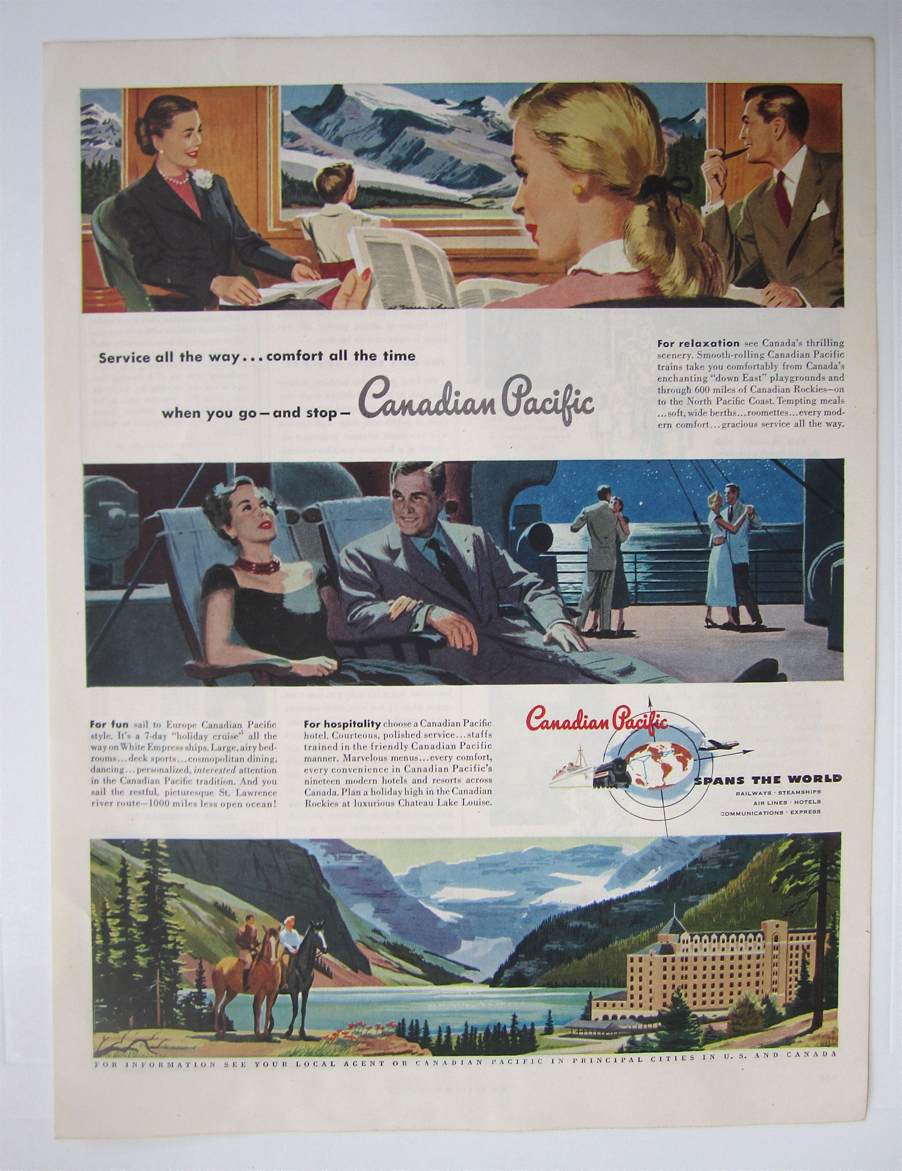 1950 Canadian Pacific with People in Different Places