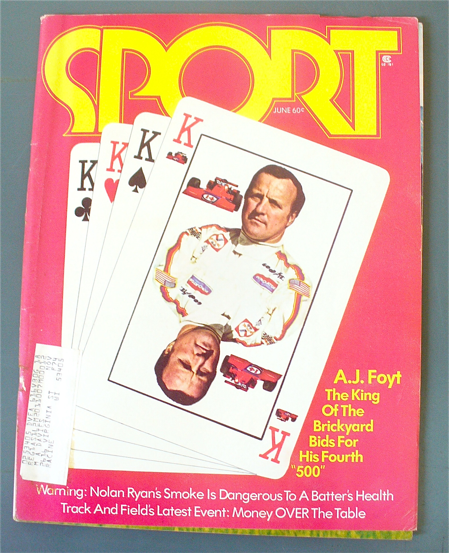 Sports Magazine June 1973 A. J Foyt/ Nolan Ryan