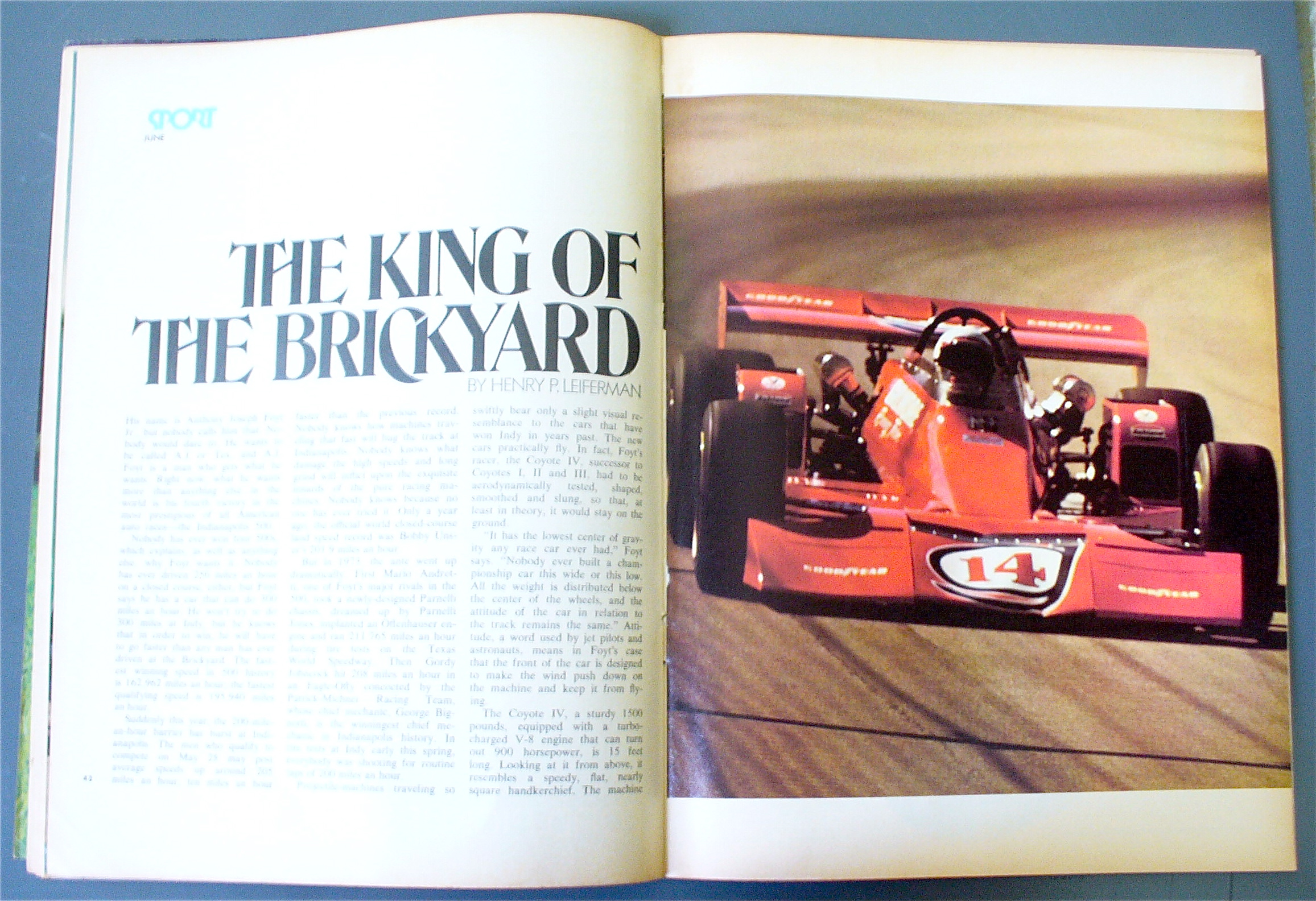 Sports Magazine June 1973 A. J Foyt/ Nolan Ryan