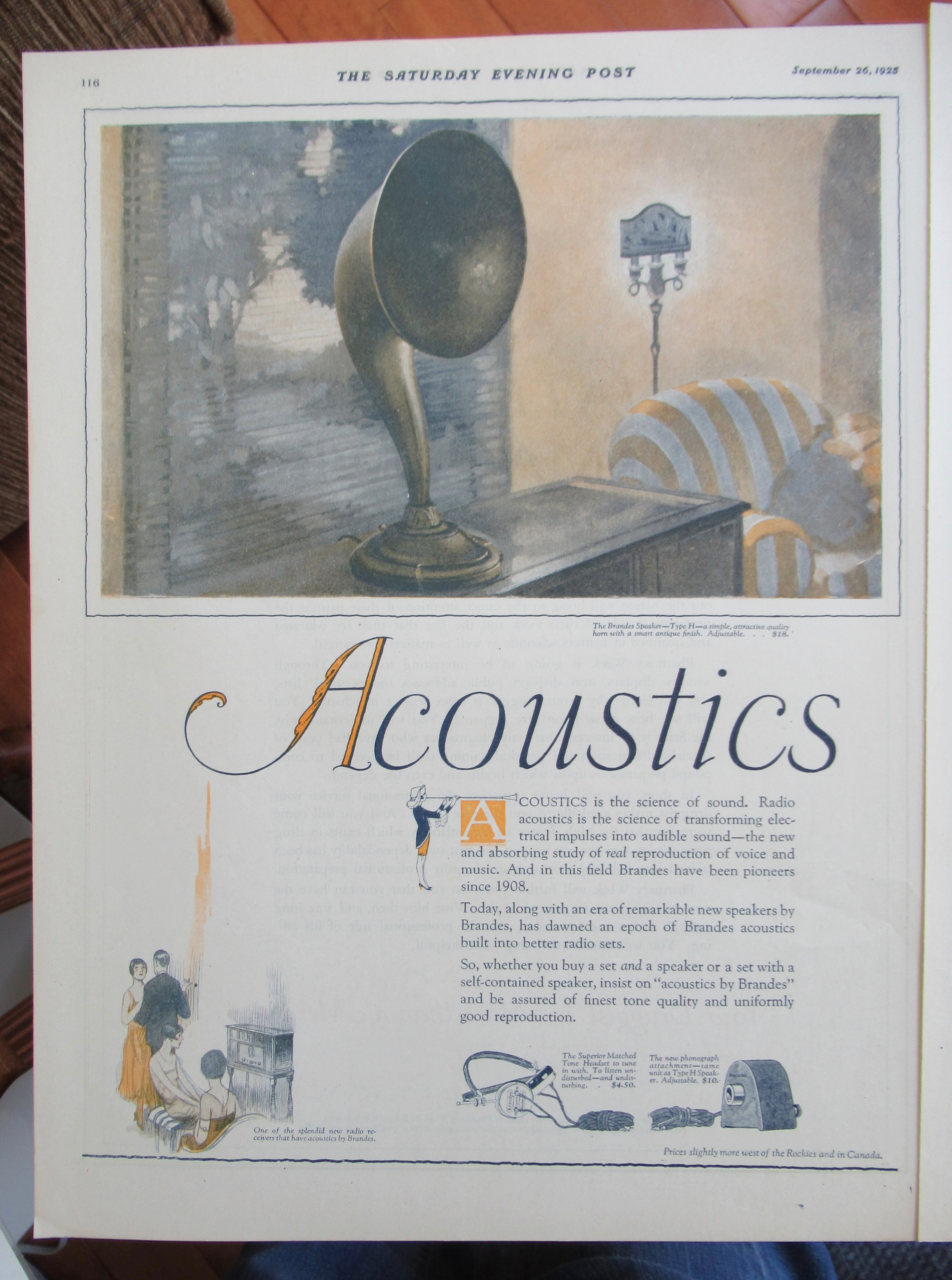1925 Acoustics with the Brandes Speakers
