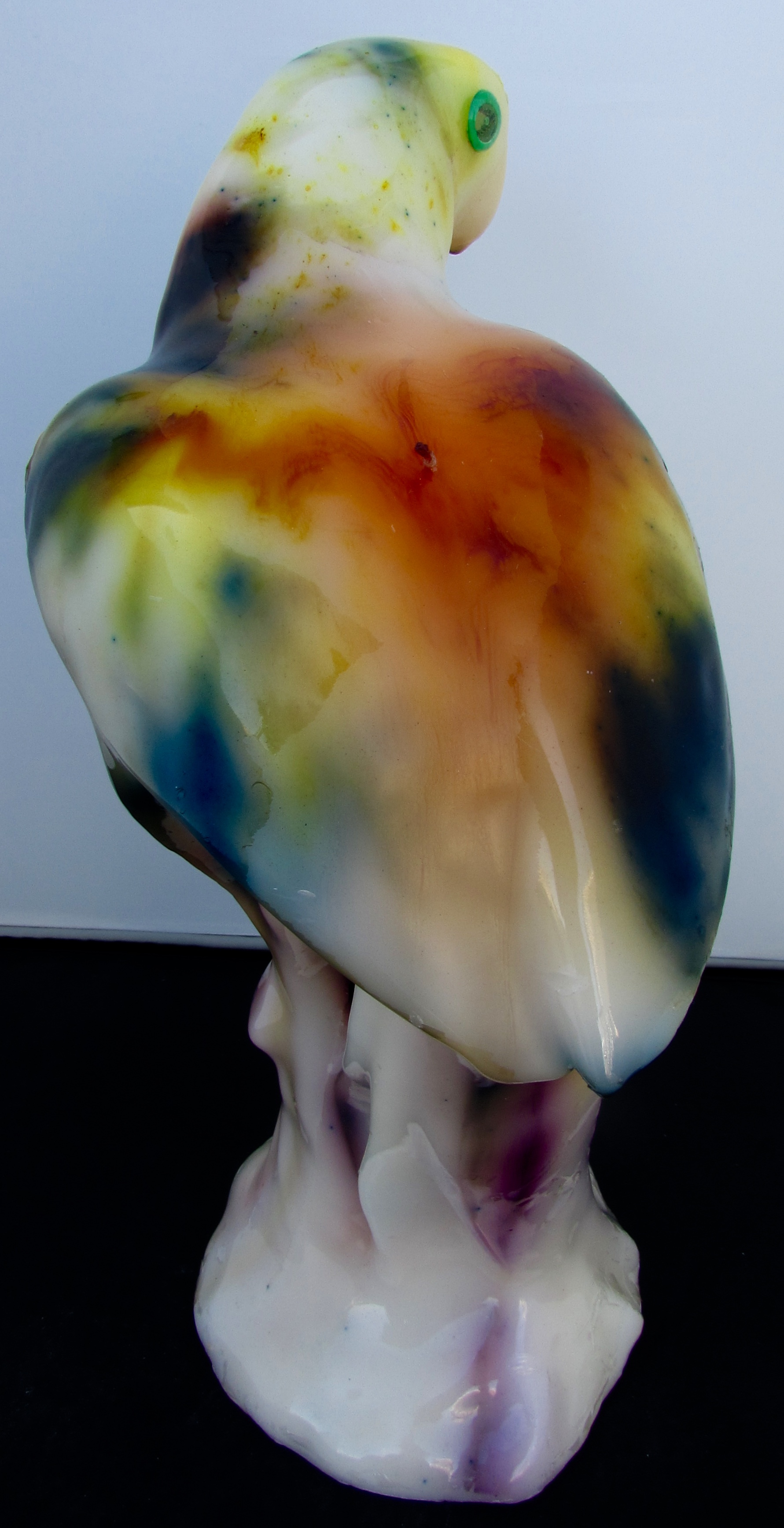 Vintage Wax Parrot Candle large 13.5 inch height