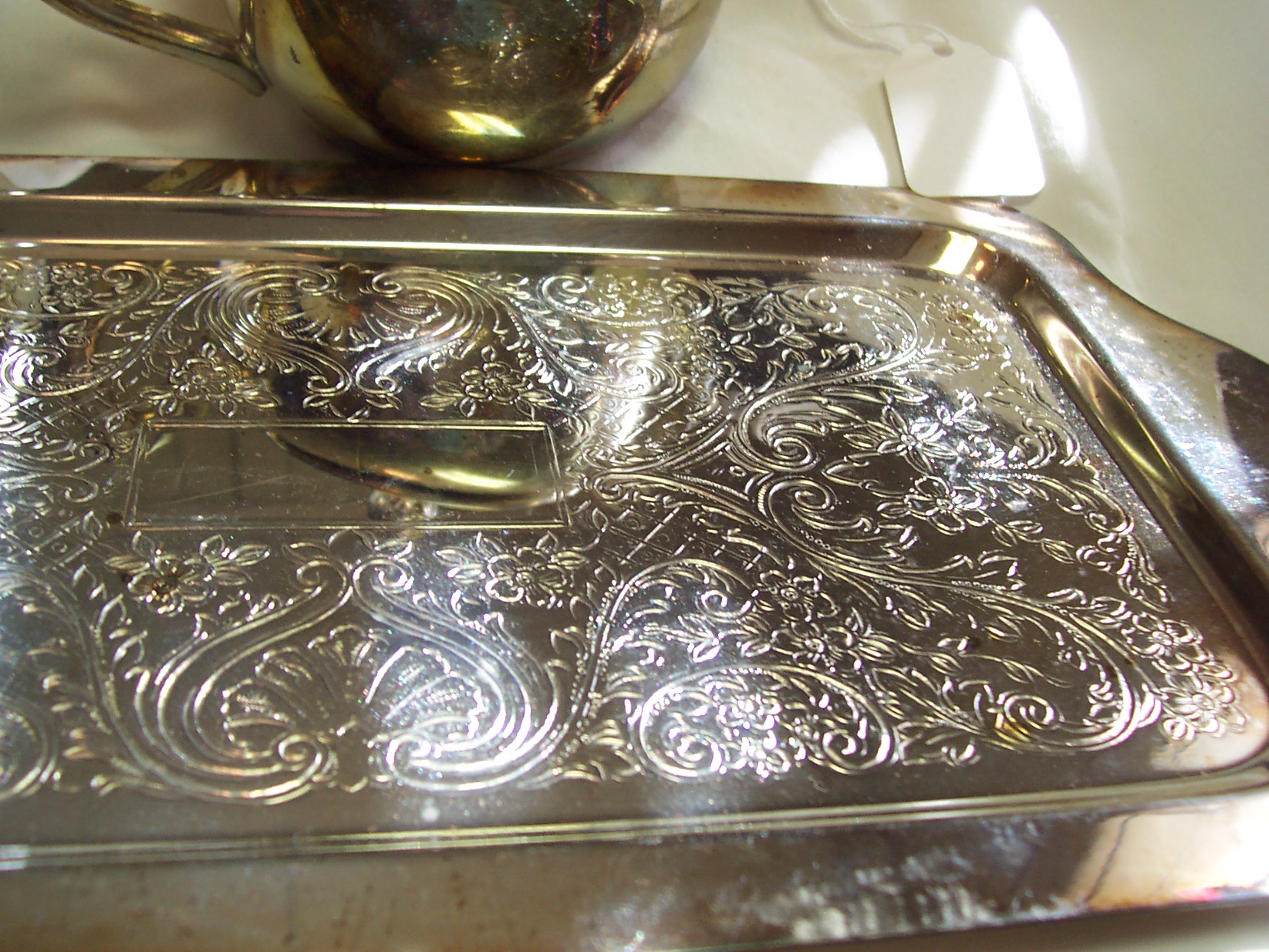 Rogers Silver Plated Creamer Sugar Tray Set