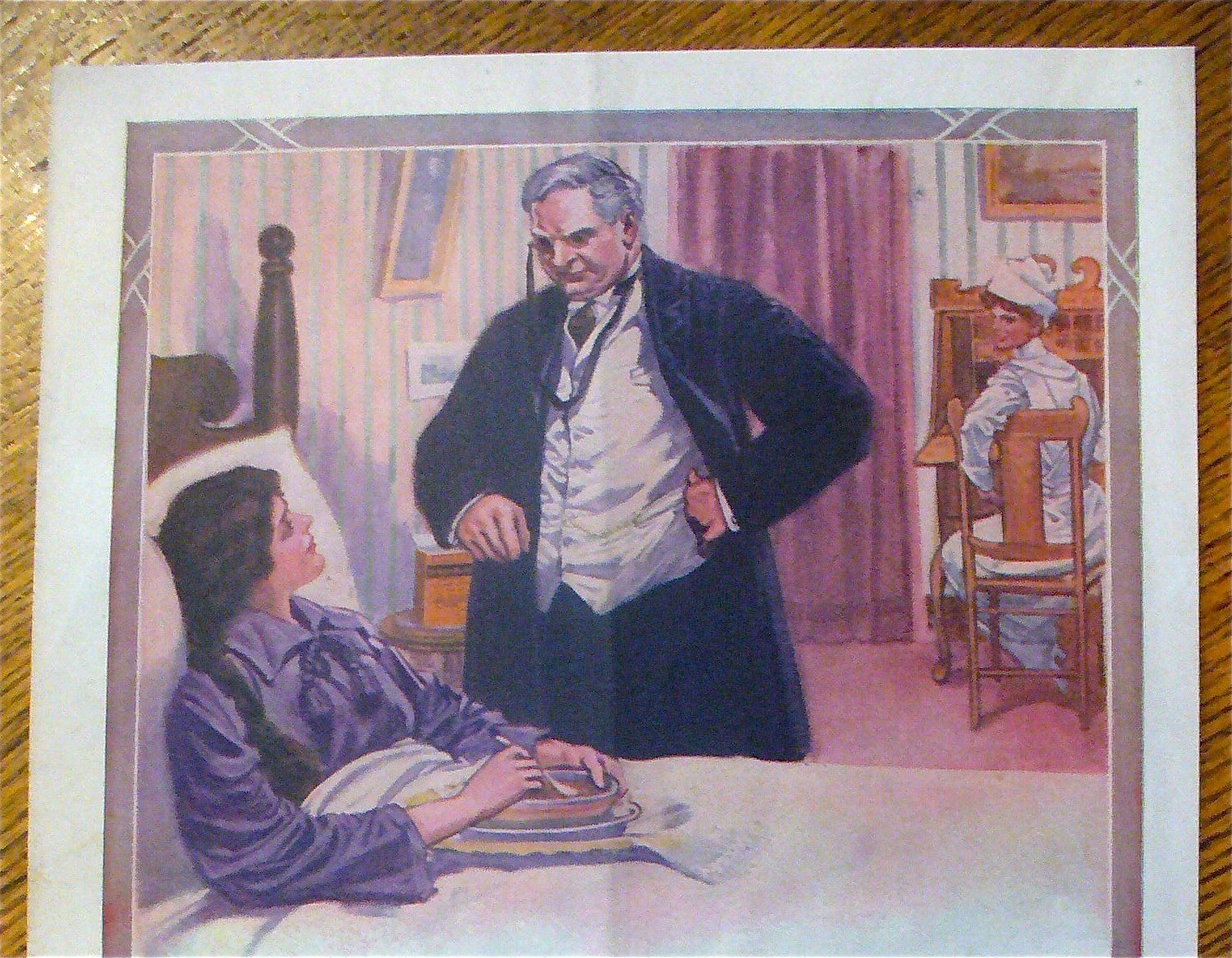 1913 Grape-Nuts Cereal with Woman In Bed with Doctor