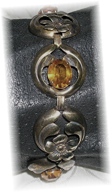 7 1/4 Inch Sterling Silver Gold Vermeil Brace