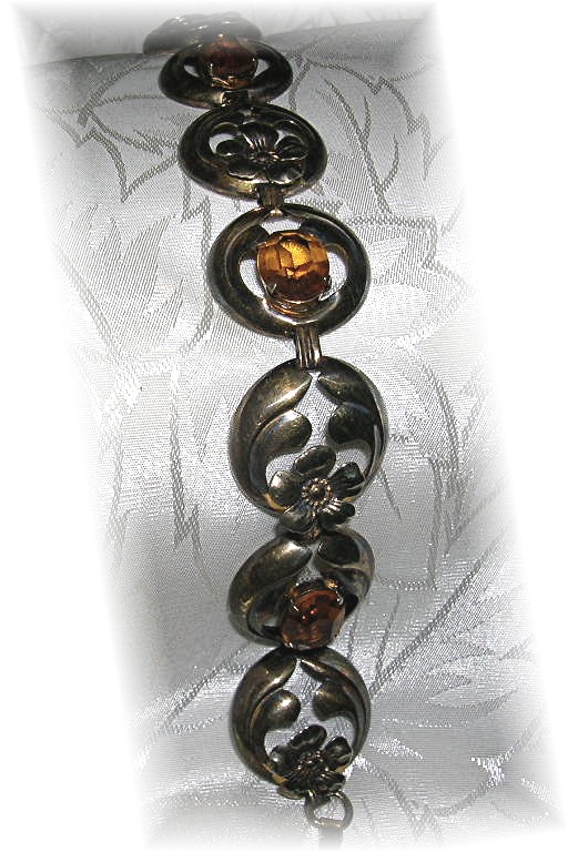 7 1/4 Inch Sterling Silver Gold Vermeil Brace
