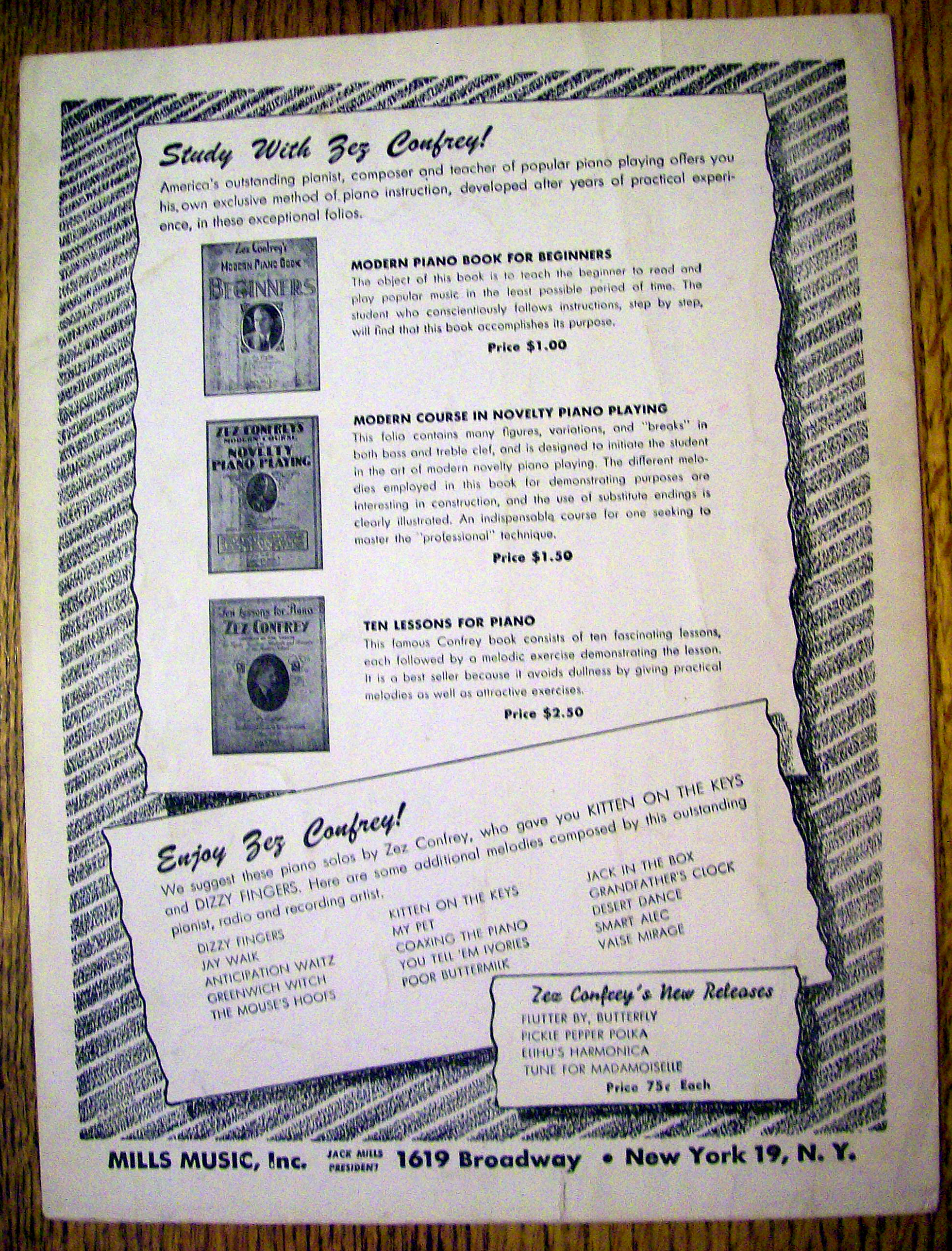 1923 Dizzy Fingers By Zez Confrey