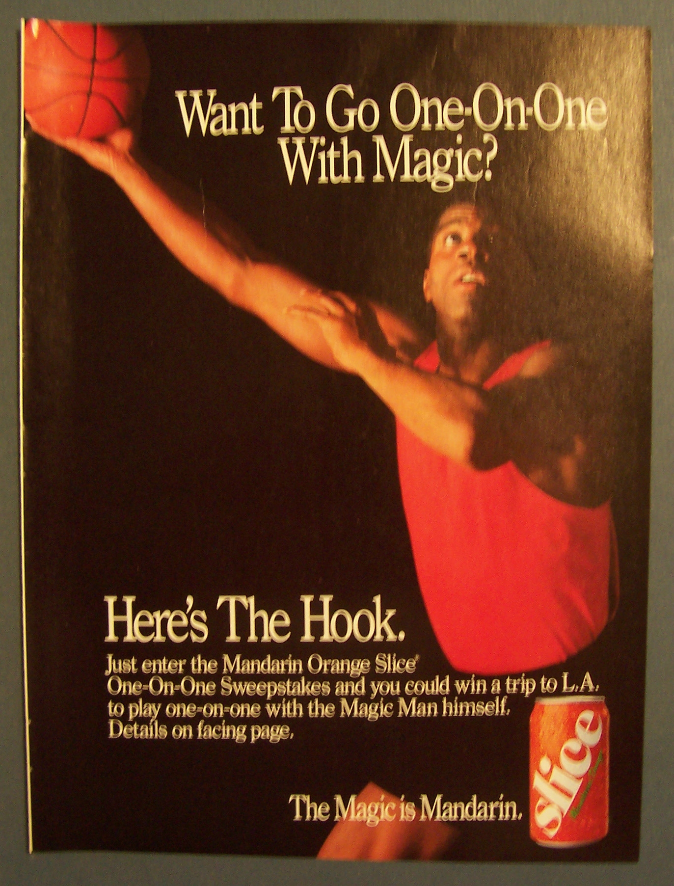 Vintage Ad: 1990 Orange Slice with Magic Johnson