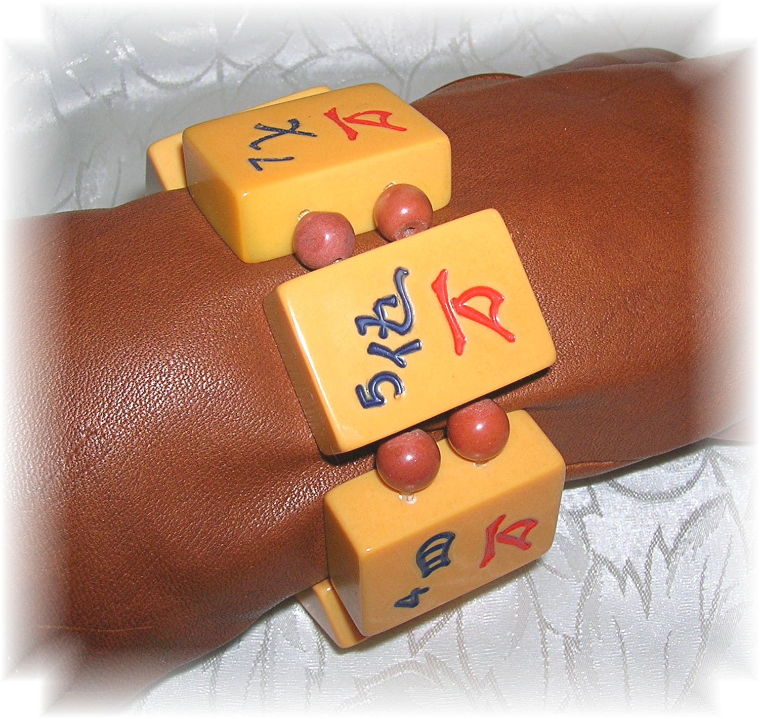 Bakelite Ma Jong Tile Bracelet