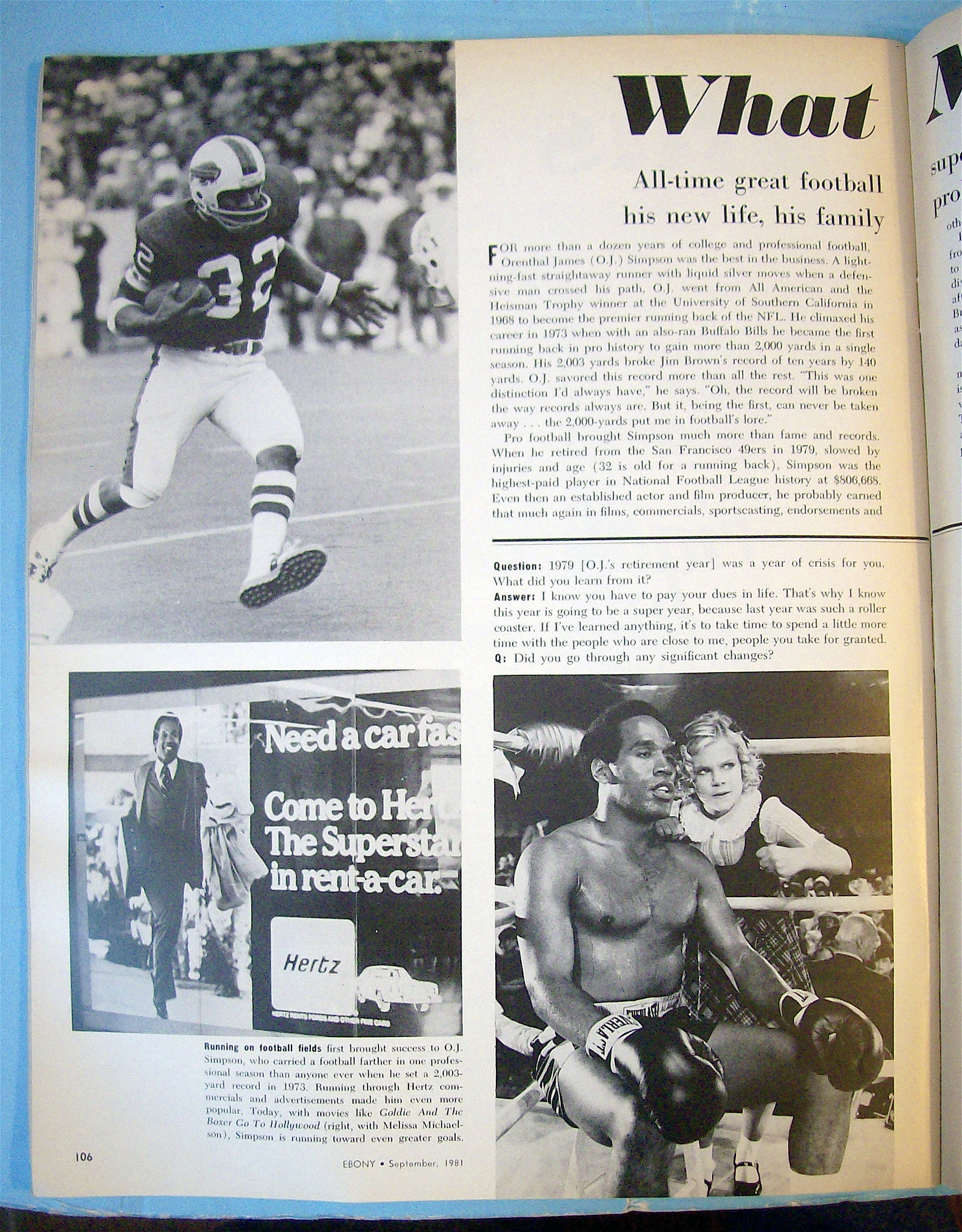 Ebony Magazine-September 1981-O. J. Simpson